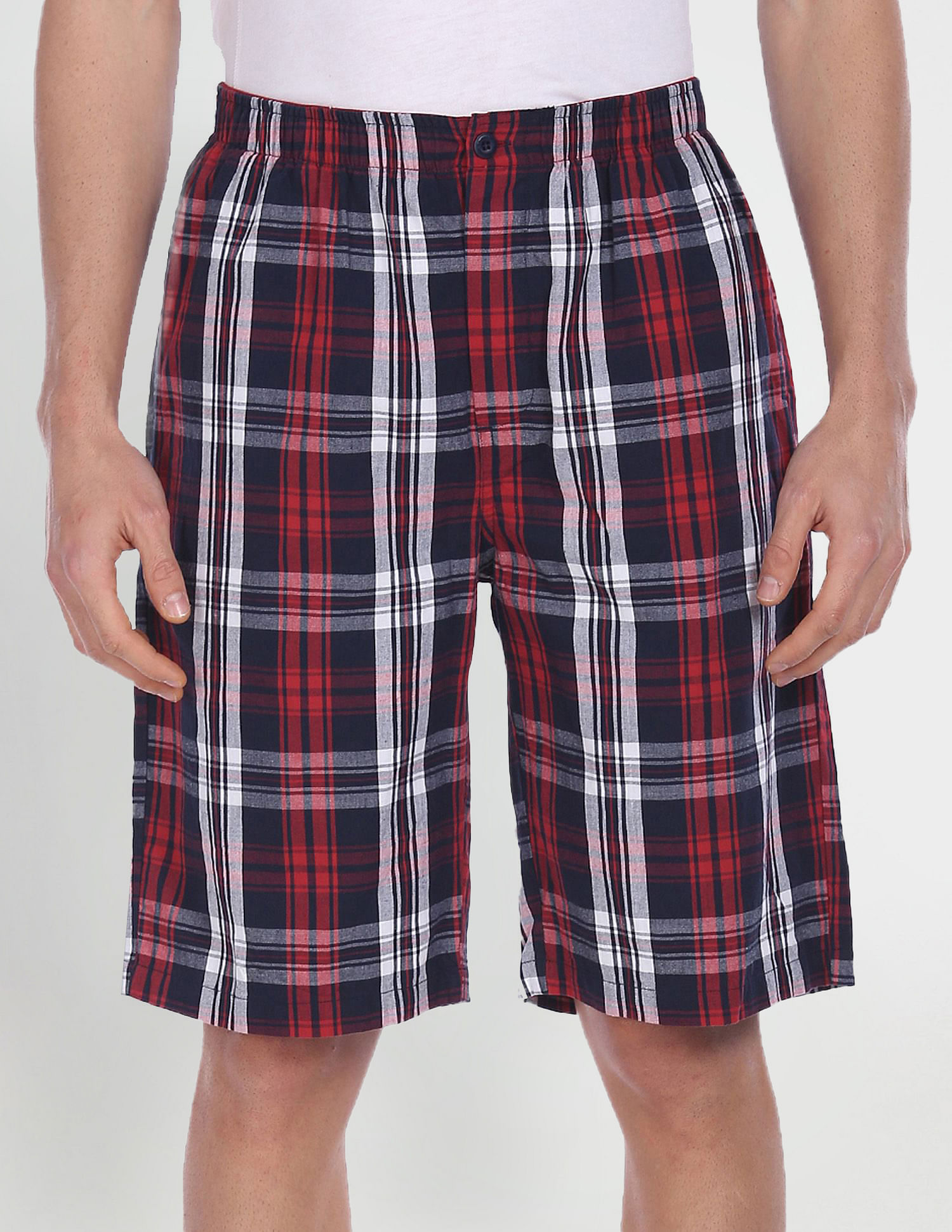 USPA Innerwear Pure Cotton Checked I692 Bermudas - Pack Of 1