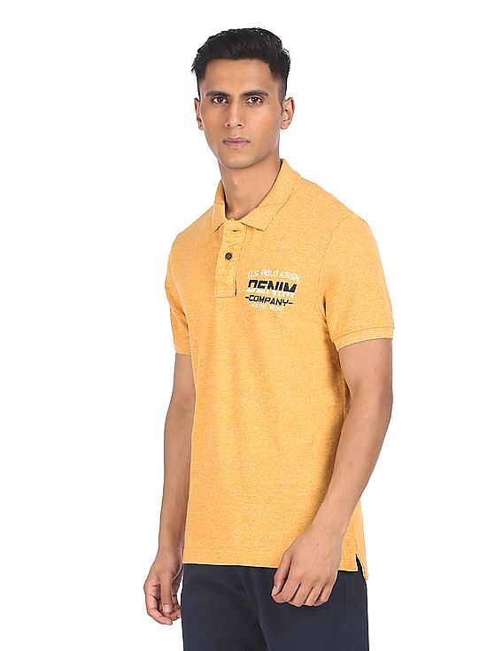 U.S. Polo Assn. Denim Co. Short Sleeve Heathered Polo Shirt