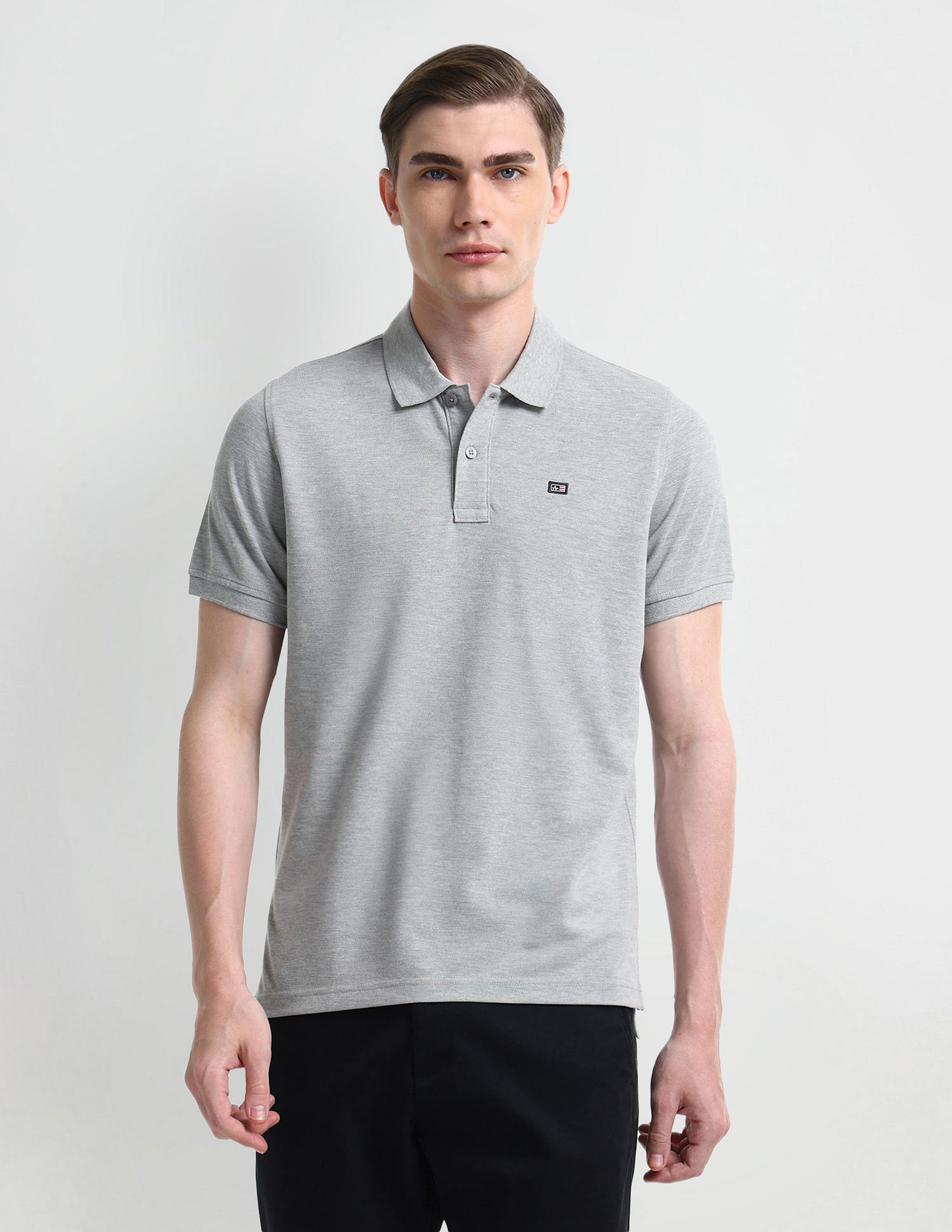 Arrow Sport Heathered Short Sleeve Polo Shirt
