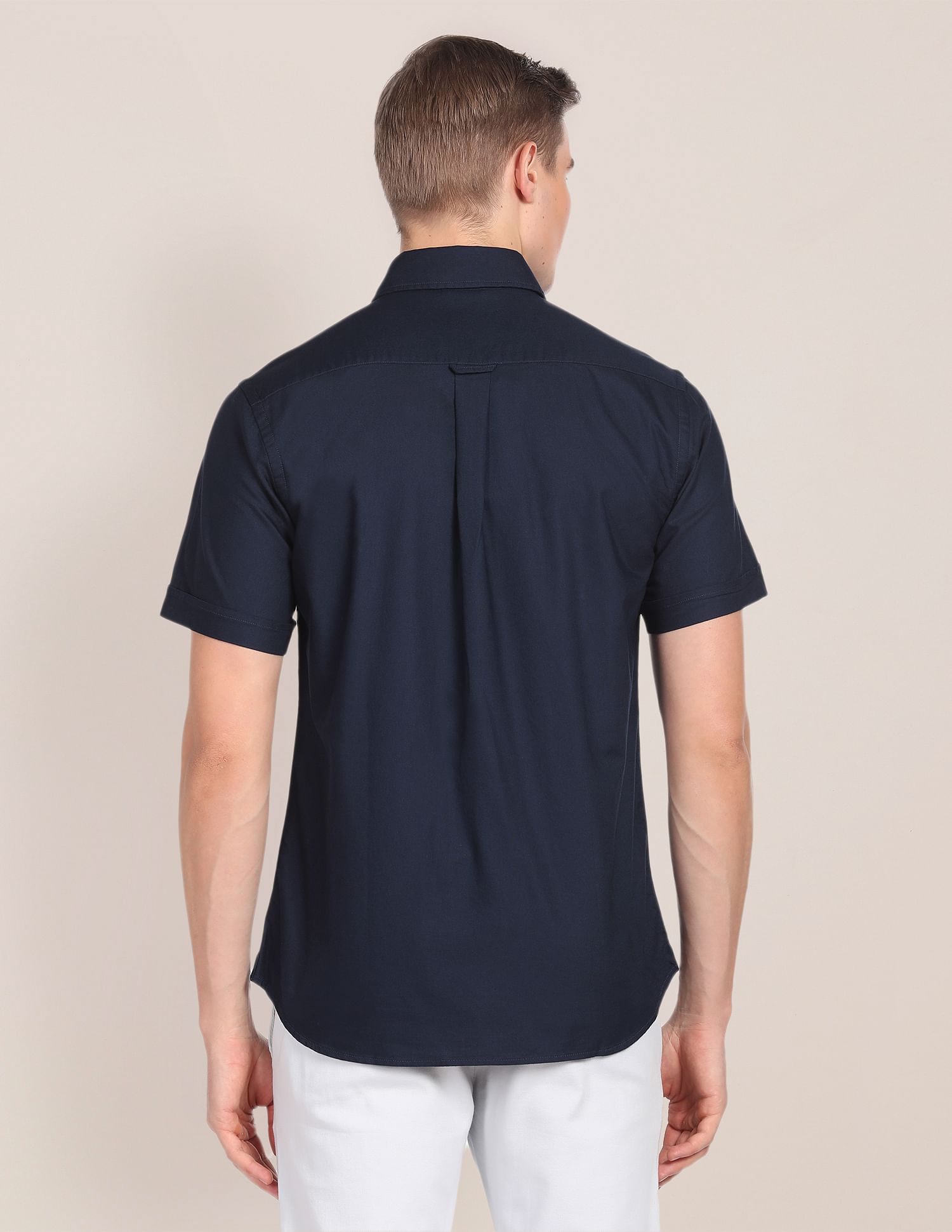 U.S. Polo Assn. Short Sleeve Cotton Solid Casual Shirt