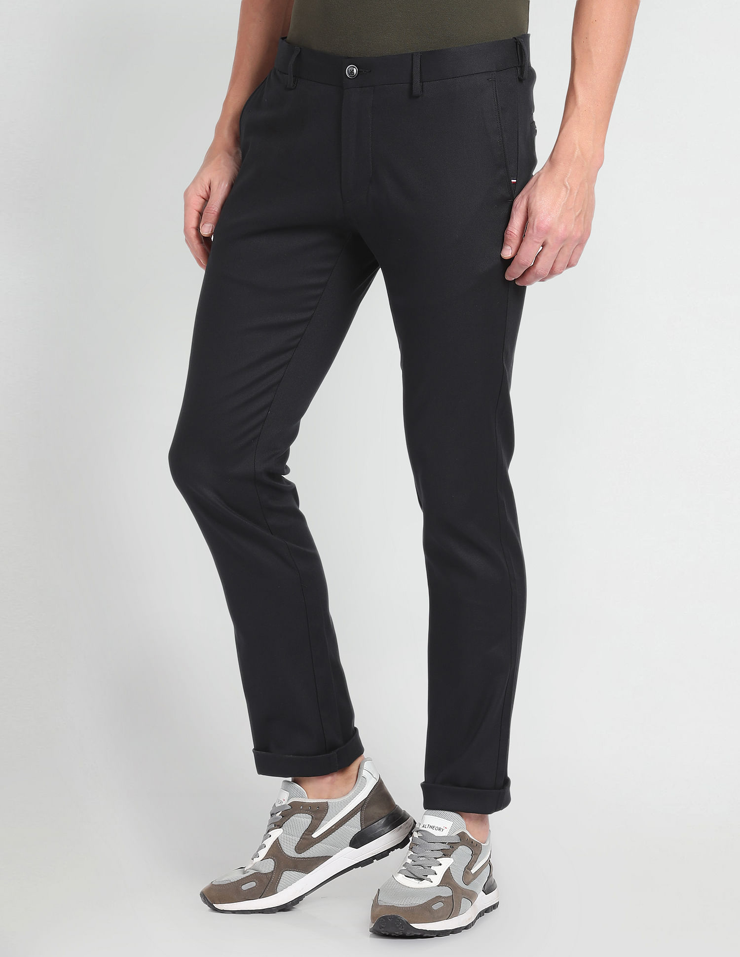 Arrow Sports Solid Dobby Autoflex Trousers