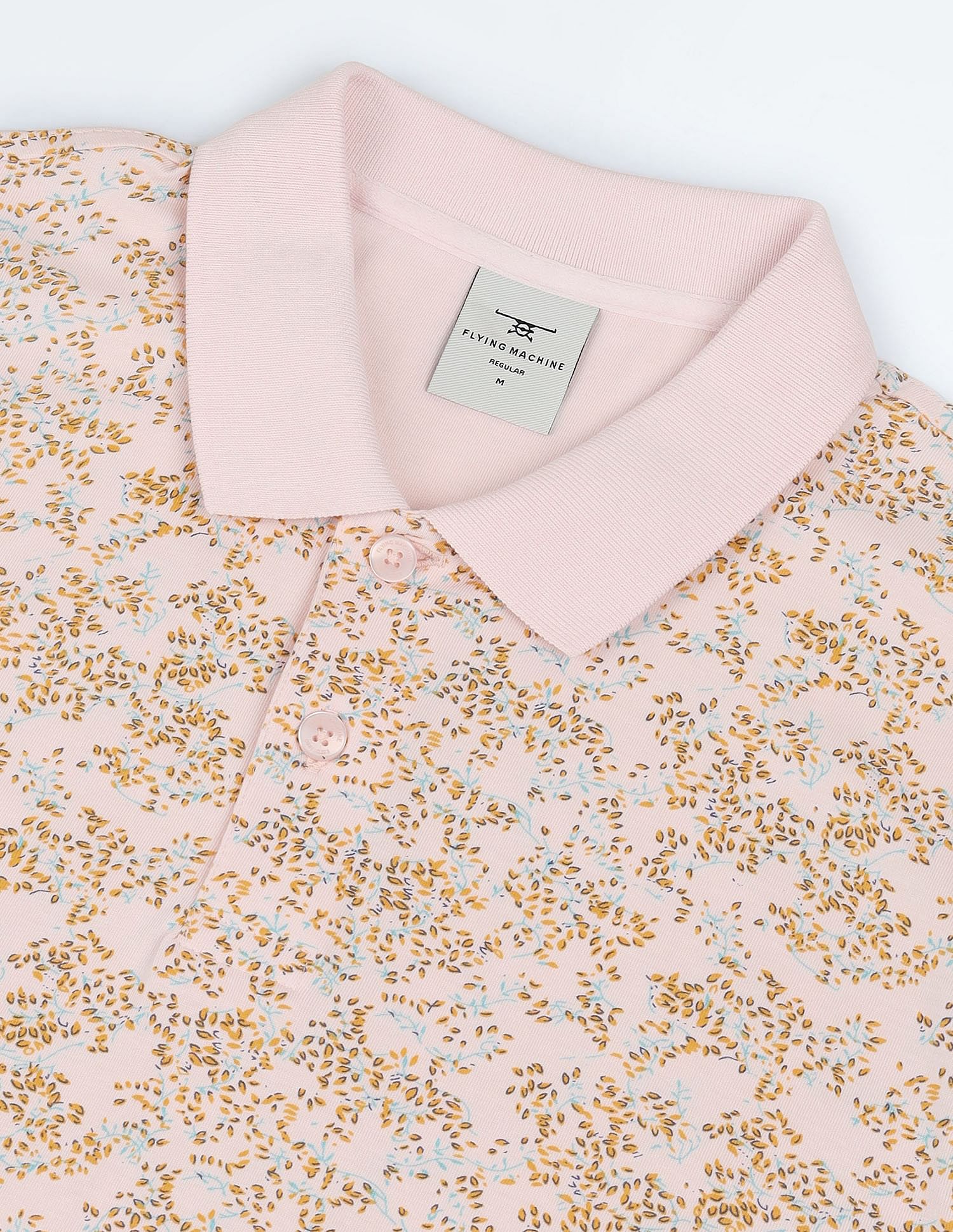 Flying Machine Mercerized Cotton Printed Polo Shirt
