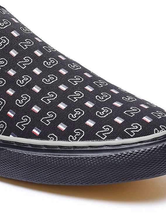 U.S. Polo Assn. Men Brand Print Canvas Ainsley Slip-On Shoes