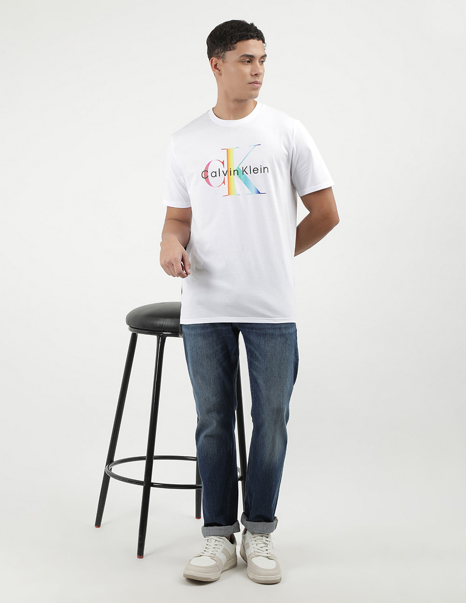 Calvin Klein Crew Neck Monogram T-Shirt
