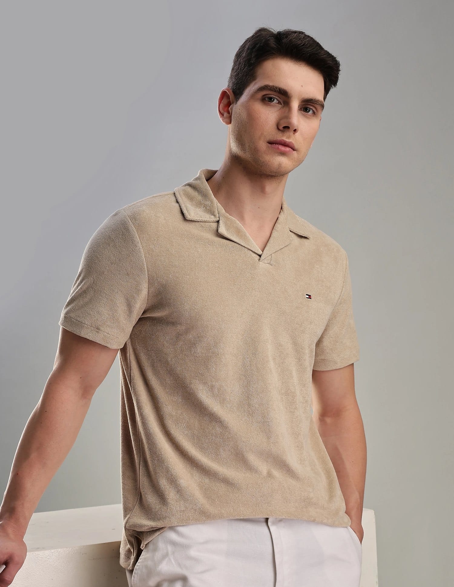 Buy Tommy Hilfiger Solid Regular Fit Cotton Polo T-Shirt