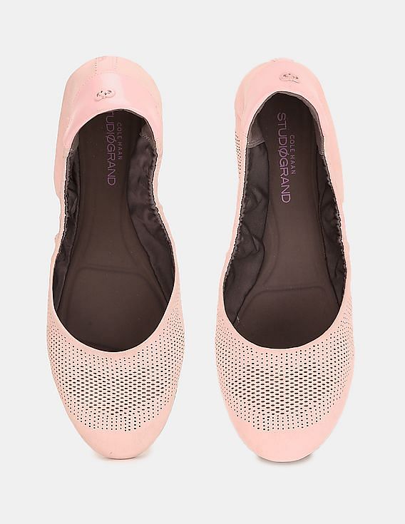 Buy Cole Haan Women Light Pink 2.0 StudioGrand Convertible Laser Cut Ballet Flats NNNOW