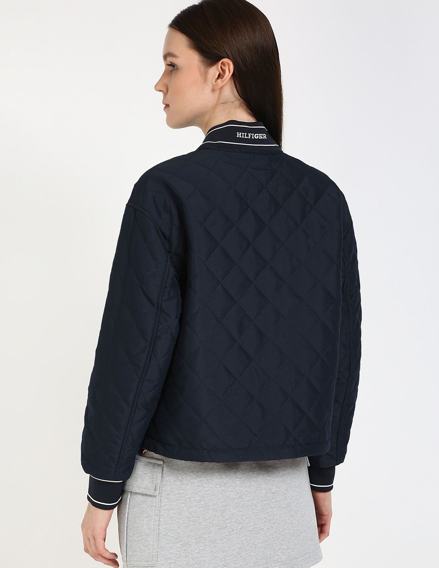Tommy Hilfiger Regular-Fit Polyester Baseball Collar Bomber Jacket
