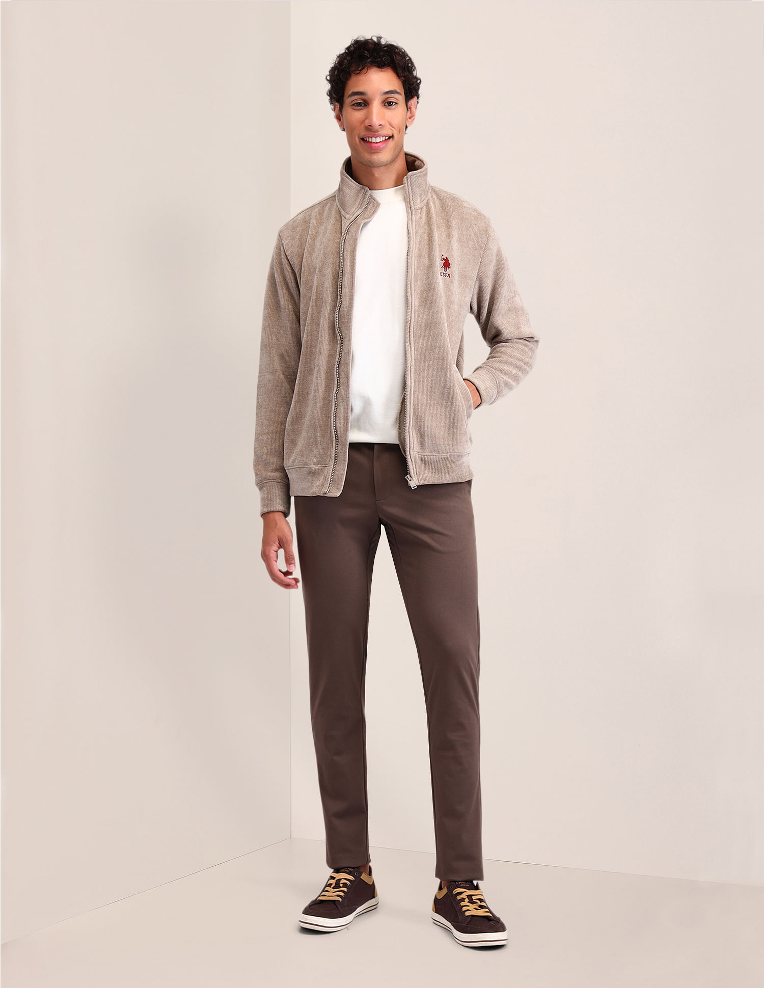 U.S. Polo Assn. Textured Regular Fit Sweatshirt
