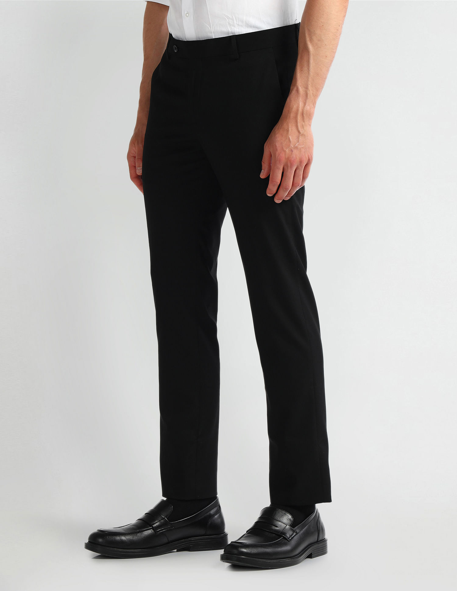 Arrow Mid Rise Tapered Fit Trousers