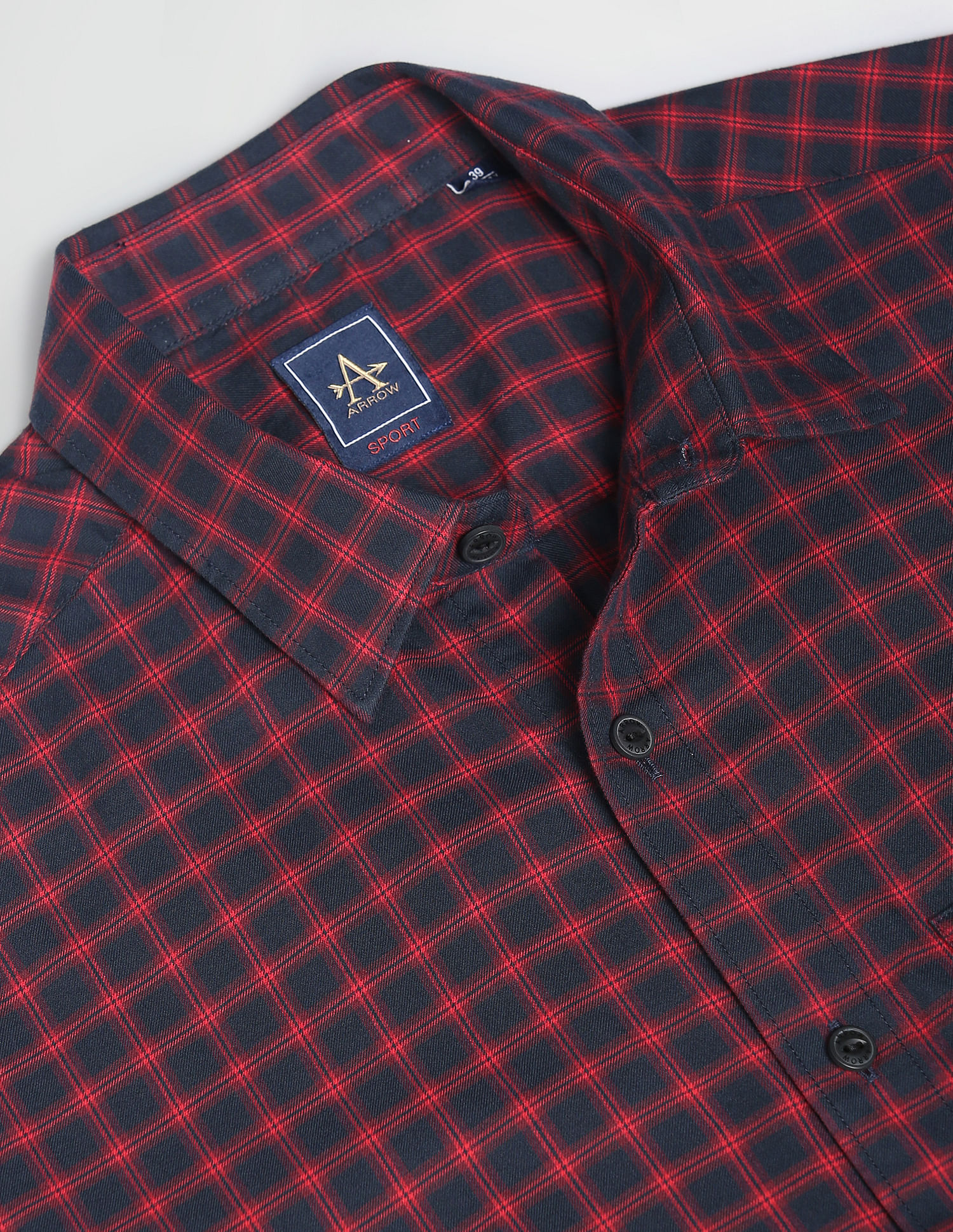 Arrow Sports Tartan Check Cotton Casual Shirt