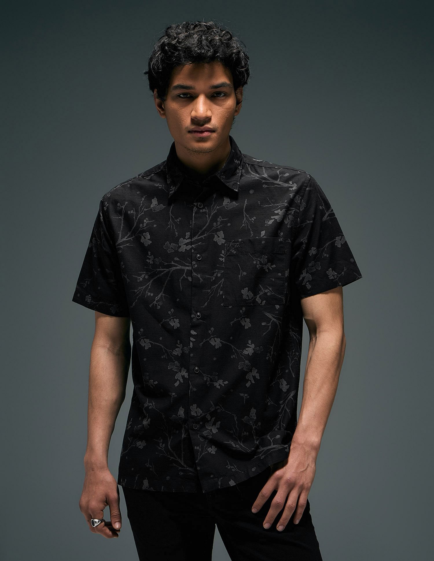 Flying Machine Regular Fit Digital Printed Shirt