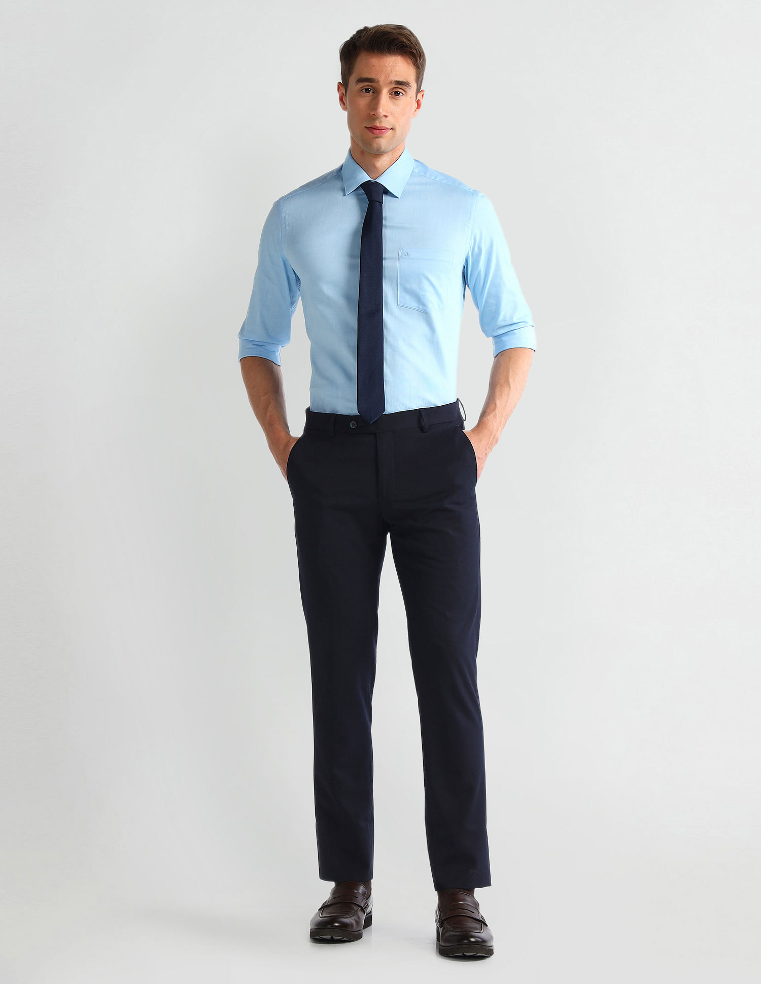 Arrow Mid Rise Tapered Fit Trousers