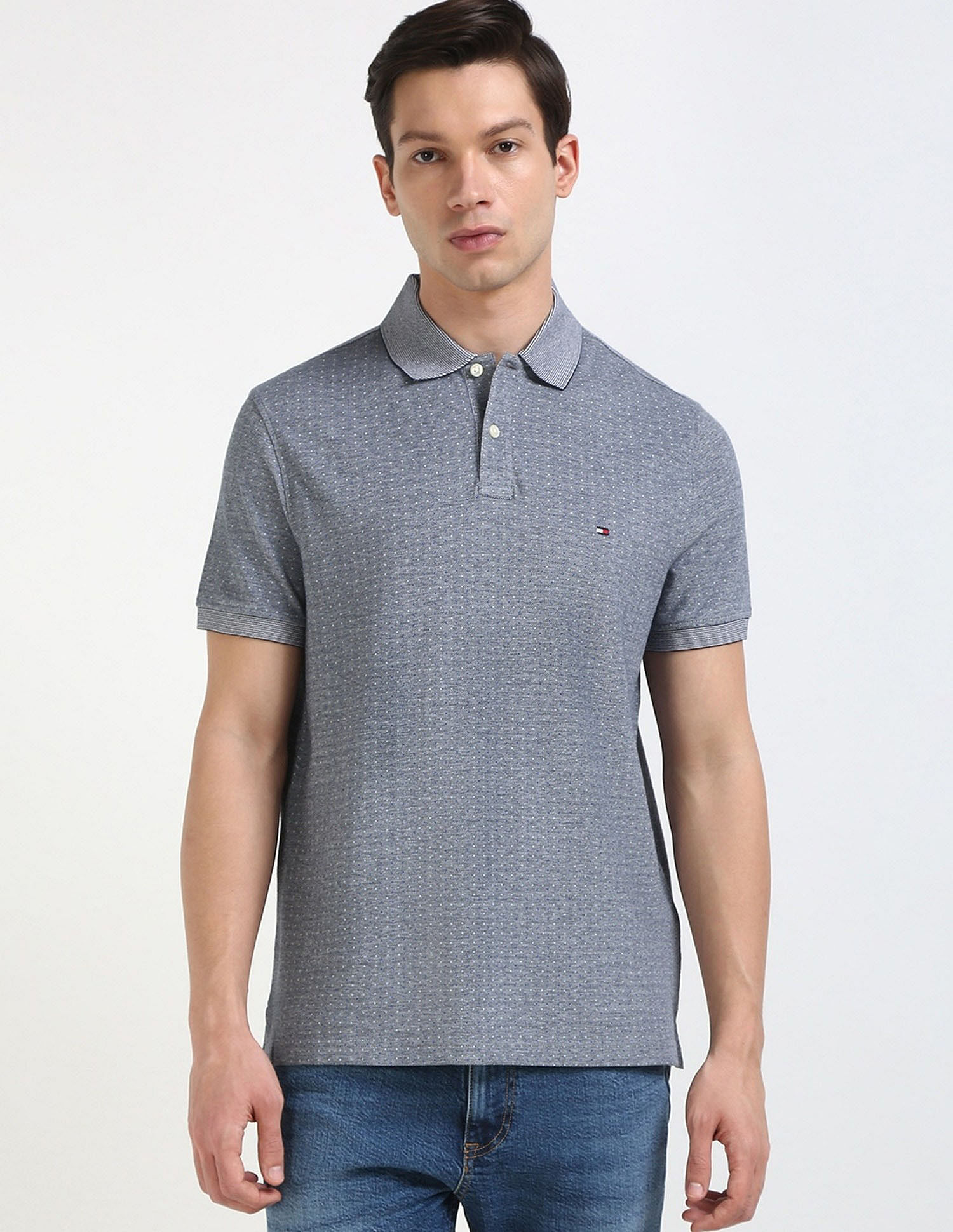 Tommy Hilfiger Printed Regular-Fit Cotton Polo Shirt