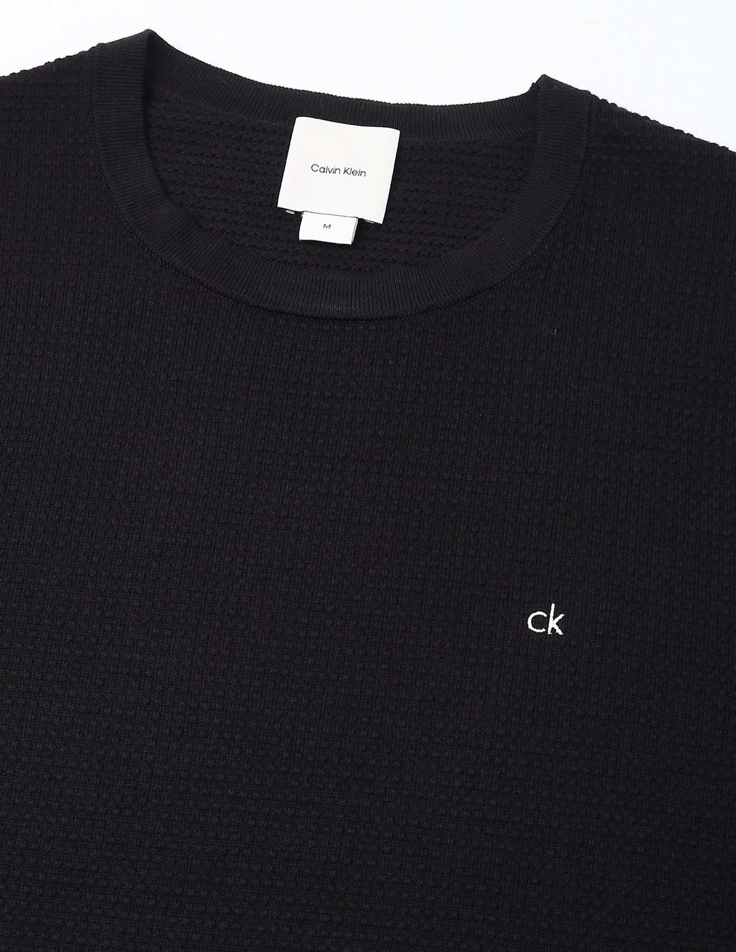 Calvin Klein Jeans Textured Regular-Fit Cotton Sweater