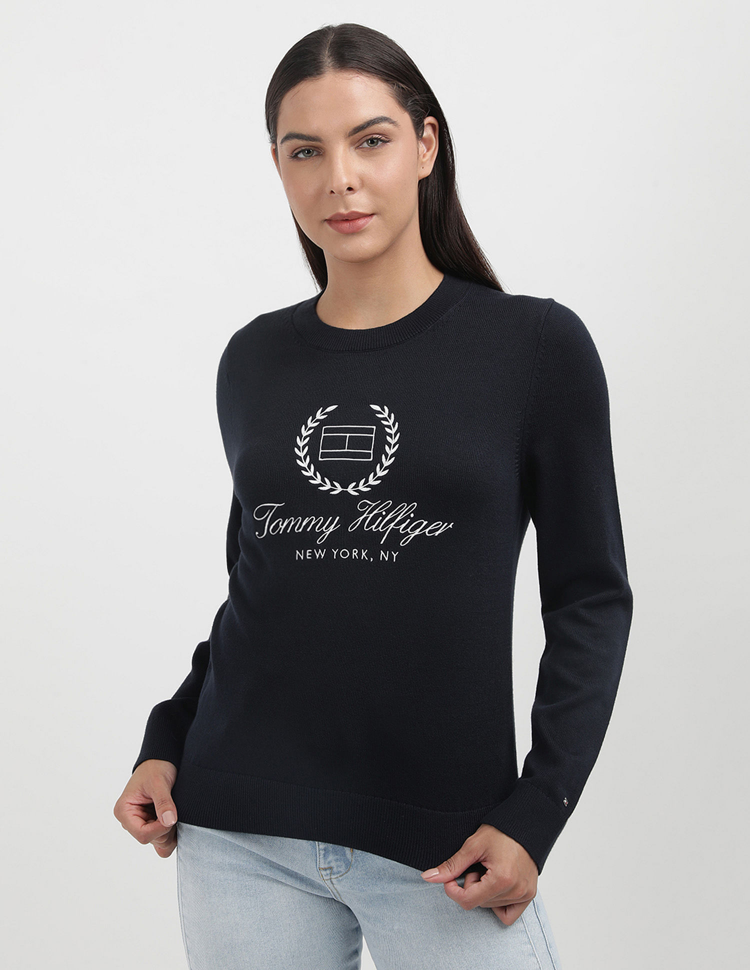 Tommy Hilfiger Reg Silver Laurel Sweater
