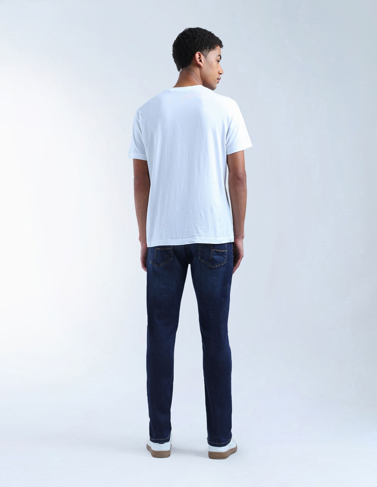 Flying Machine Slash Slim Tapered Fit Whiskered Jeans