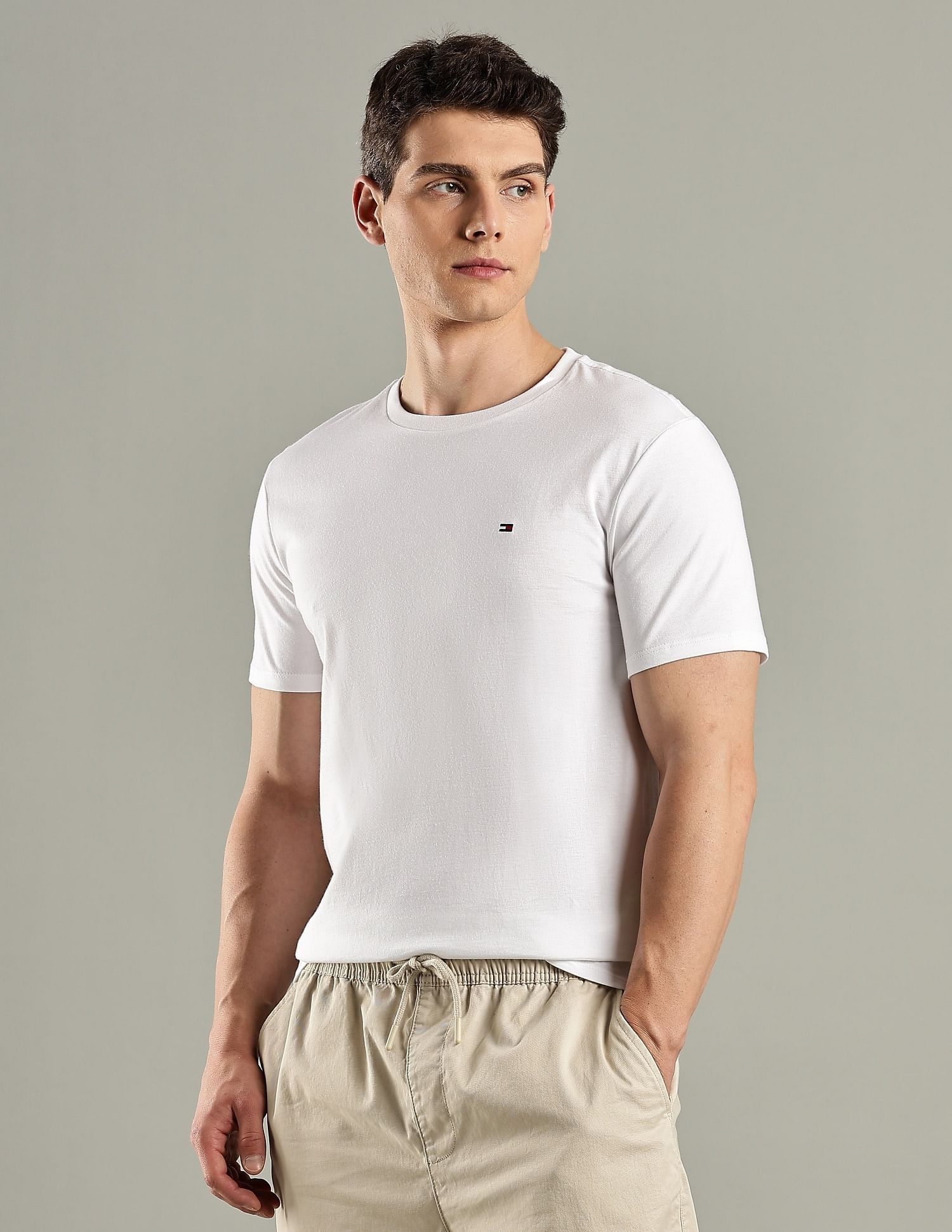 Tommy Hilfiger Solid Regular-Fit Cotton T-Shirt