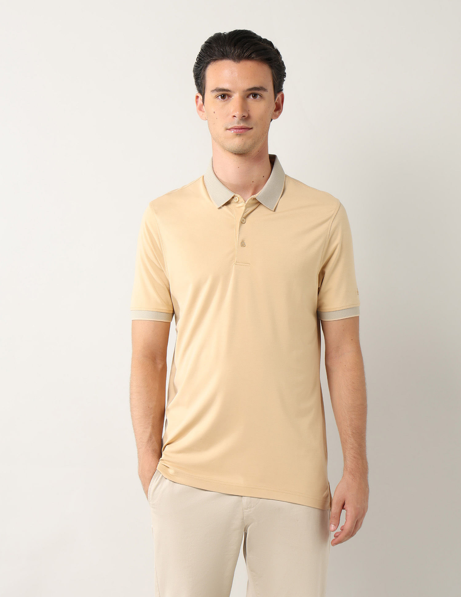 Arrow Solid Pure Cotton Polo Shirt