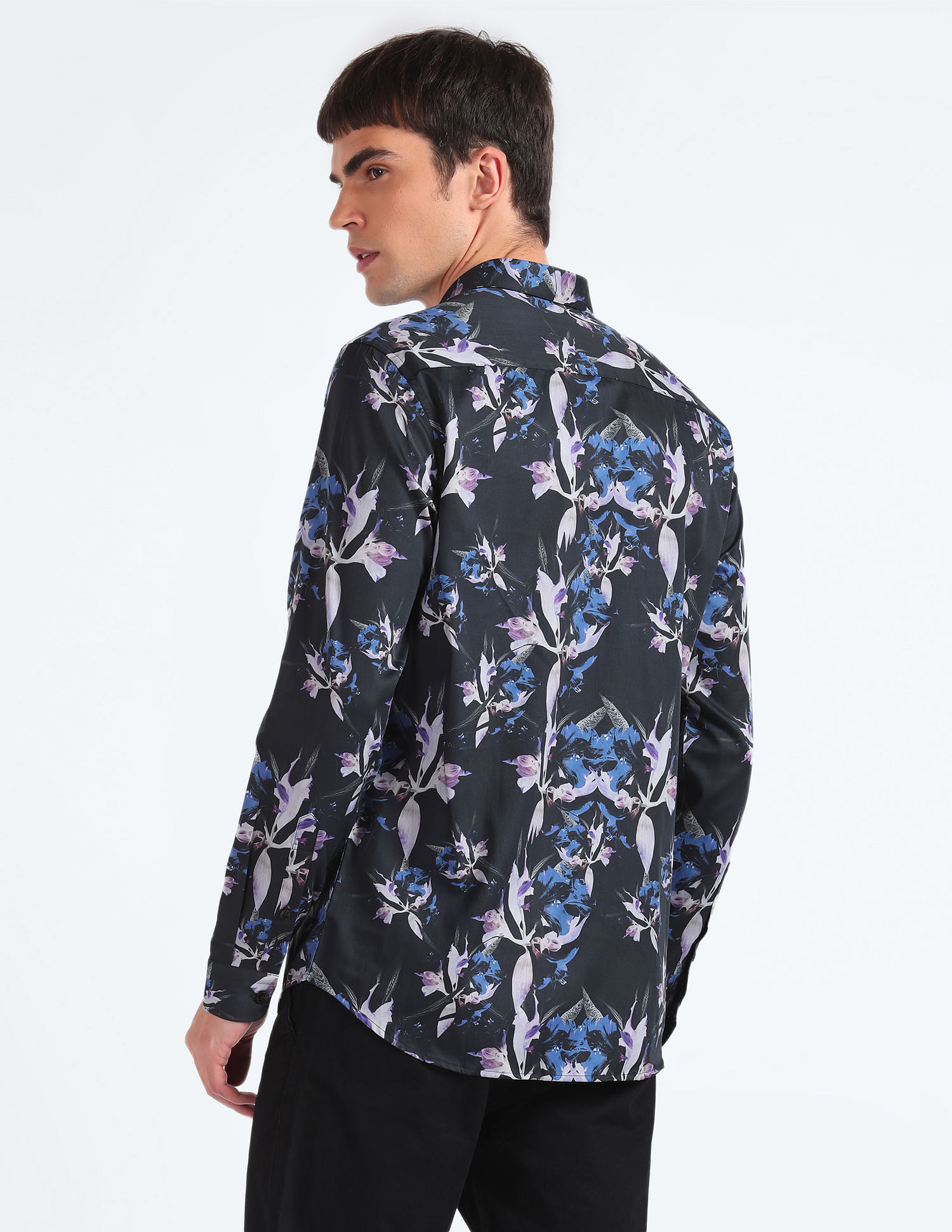 Flying Machine Floral Print Cotton Shirt
