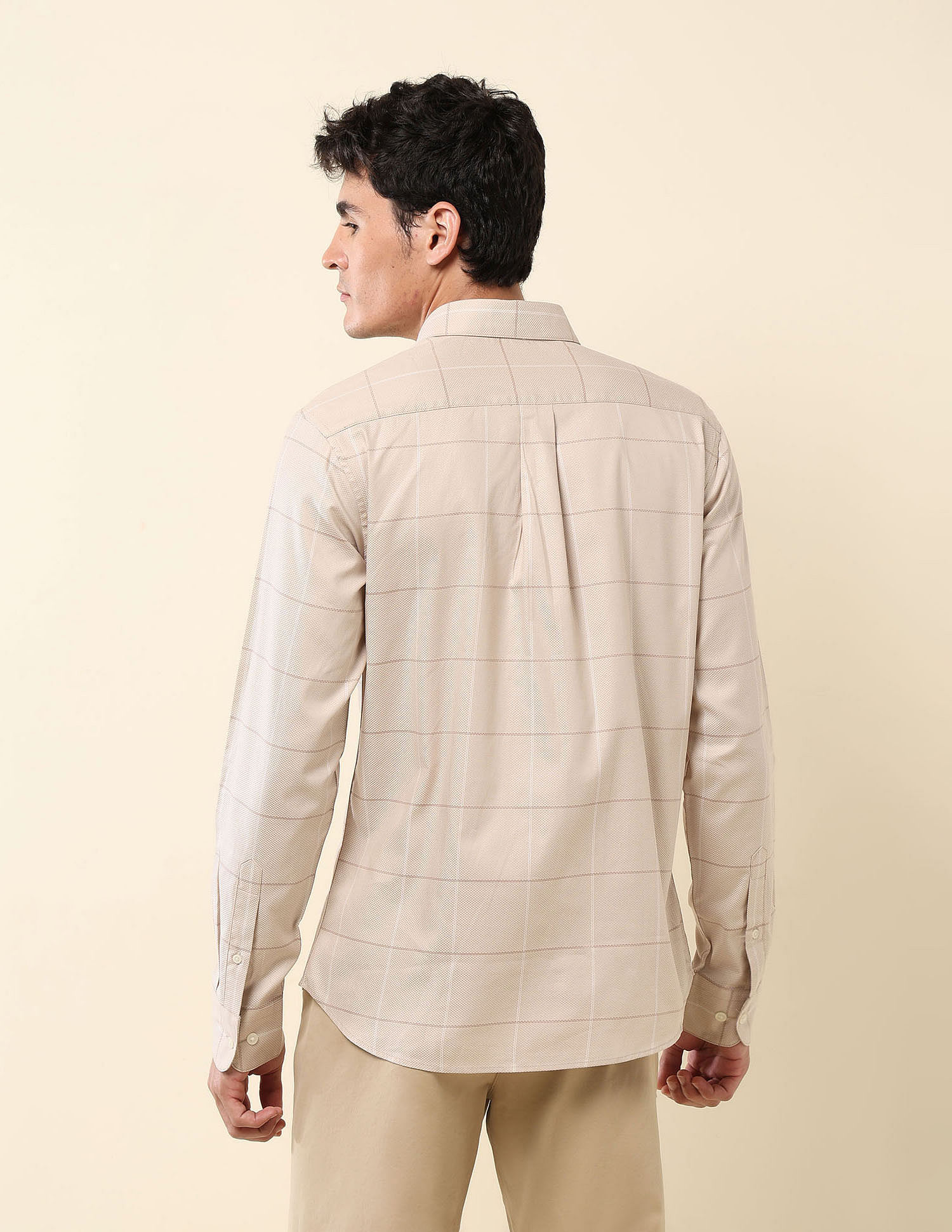 U.S. Polo Assn. Windowpane Checked Tailored Fit Shirt