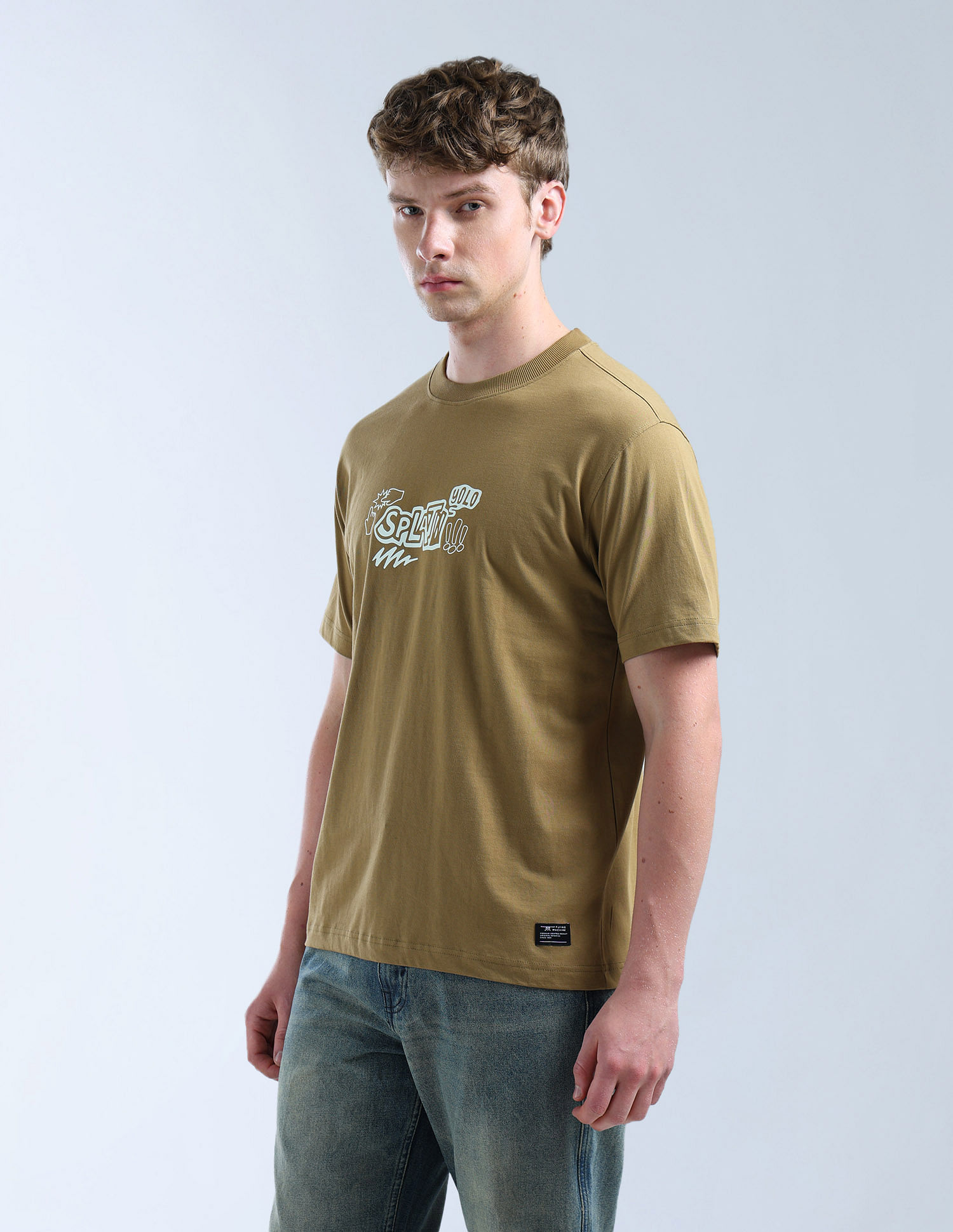 Flying Machine Glow In The Dark Relaxed Fit T-Shirt