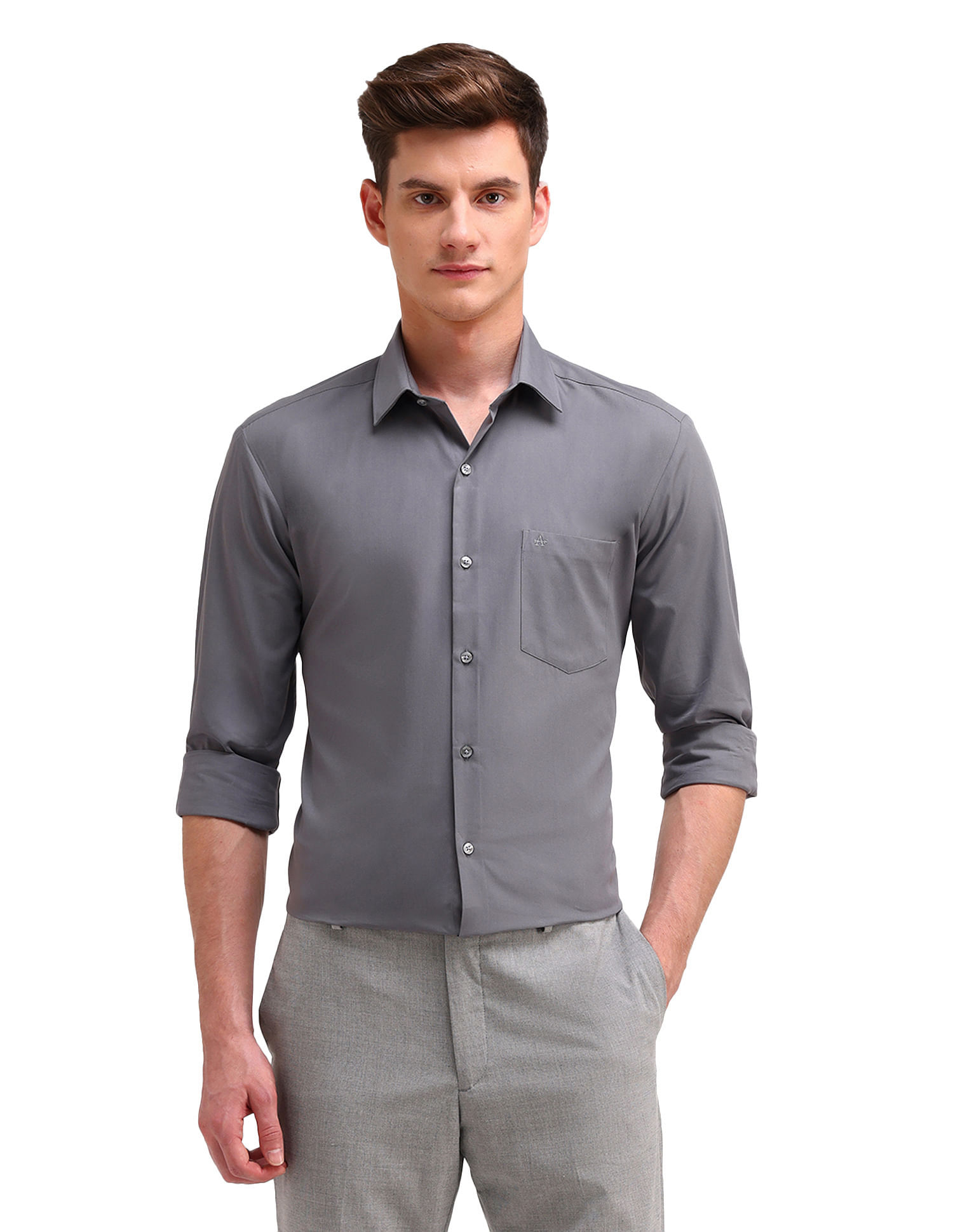 Arrow Slim Fit Solid Pattern Shirt
