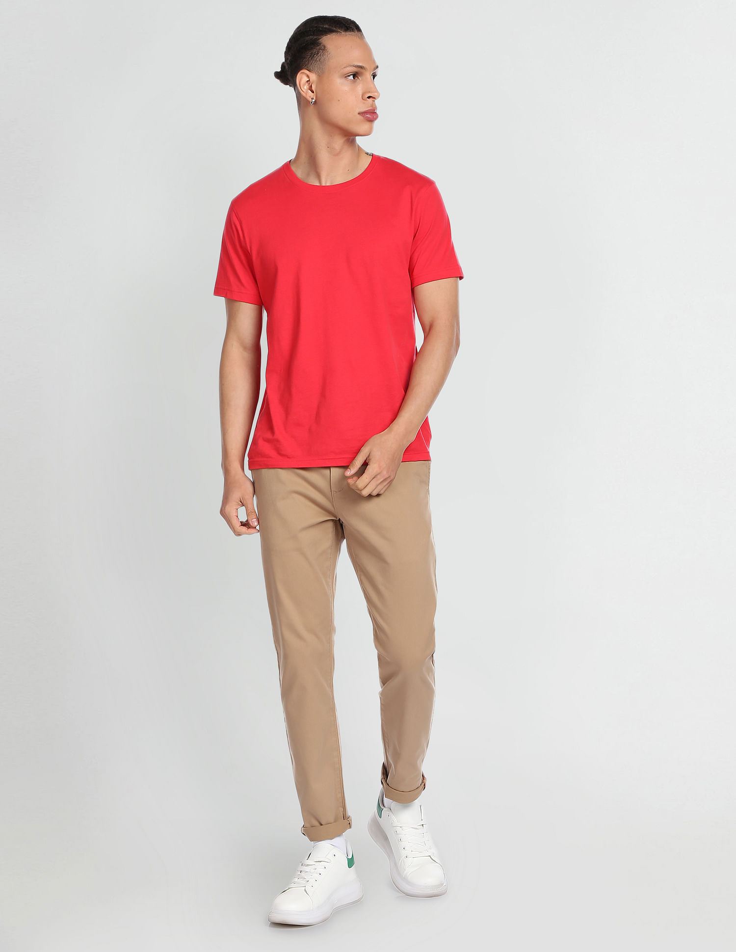 Flying Machine Twill Solid Trousers