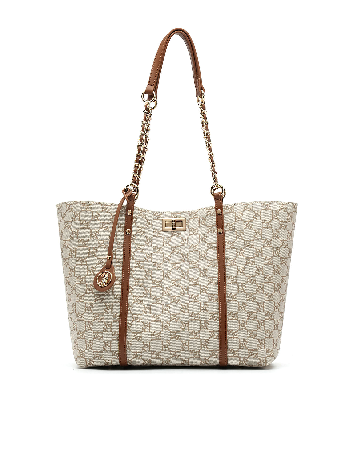 U.S. Polo Assn. Kylie Monogram Tote Bag