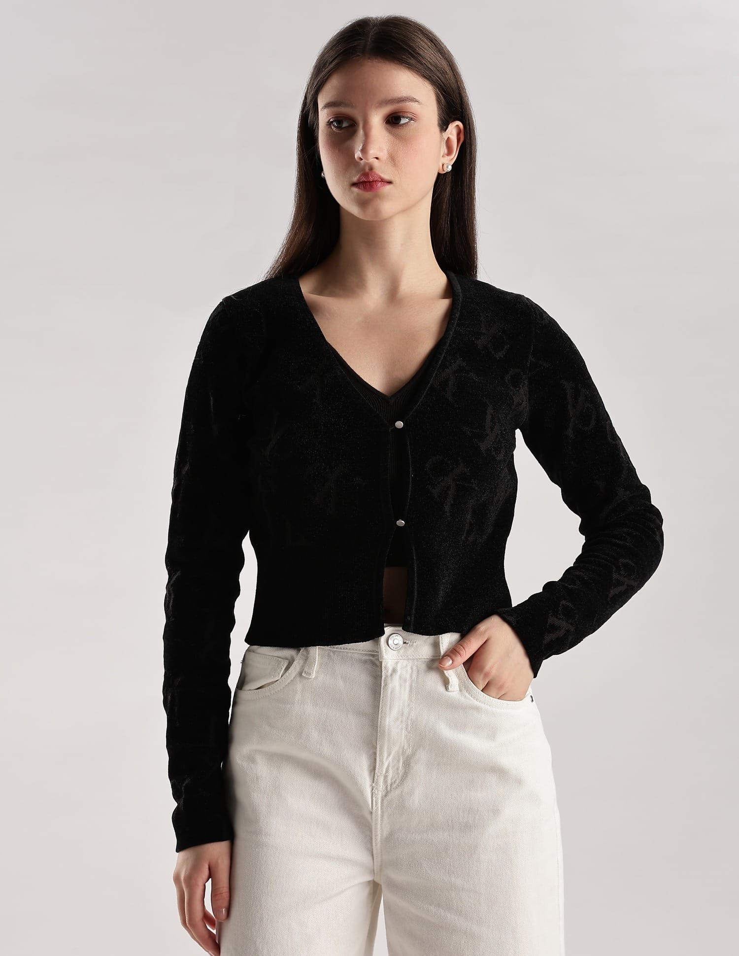 Buy Calvin Klein Jeans Regular-Fit Modal V-Neck Front-Open Sweater 