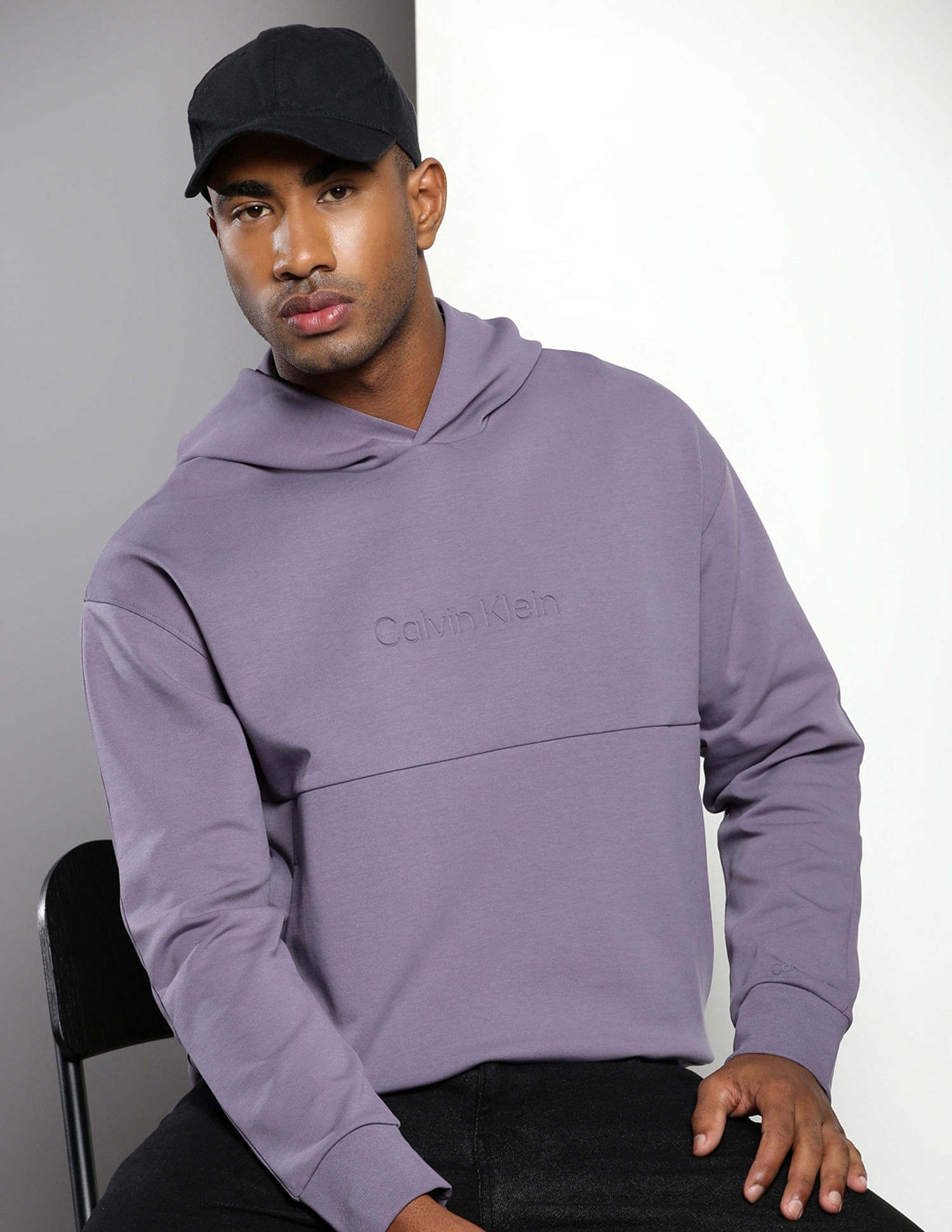 Calvin Klein Embossed Logo Comfort Hoodie - Hoodies 