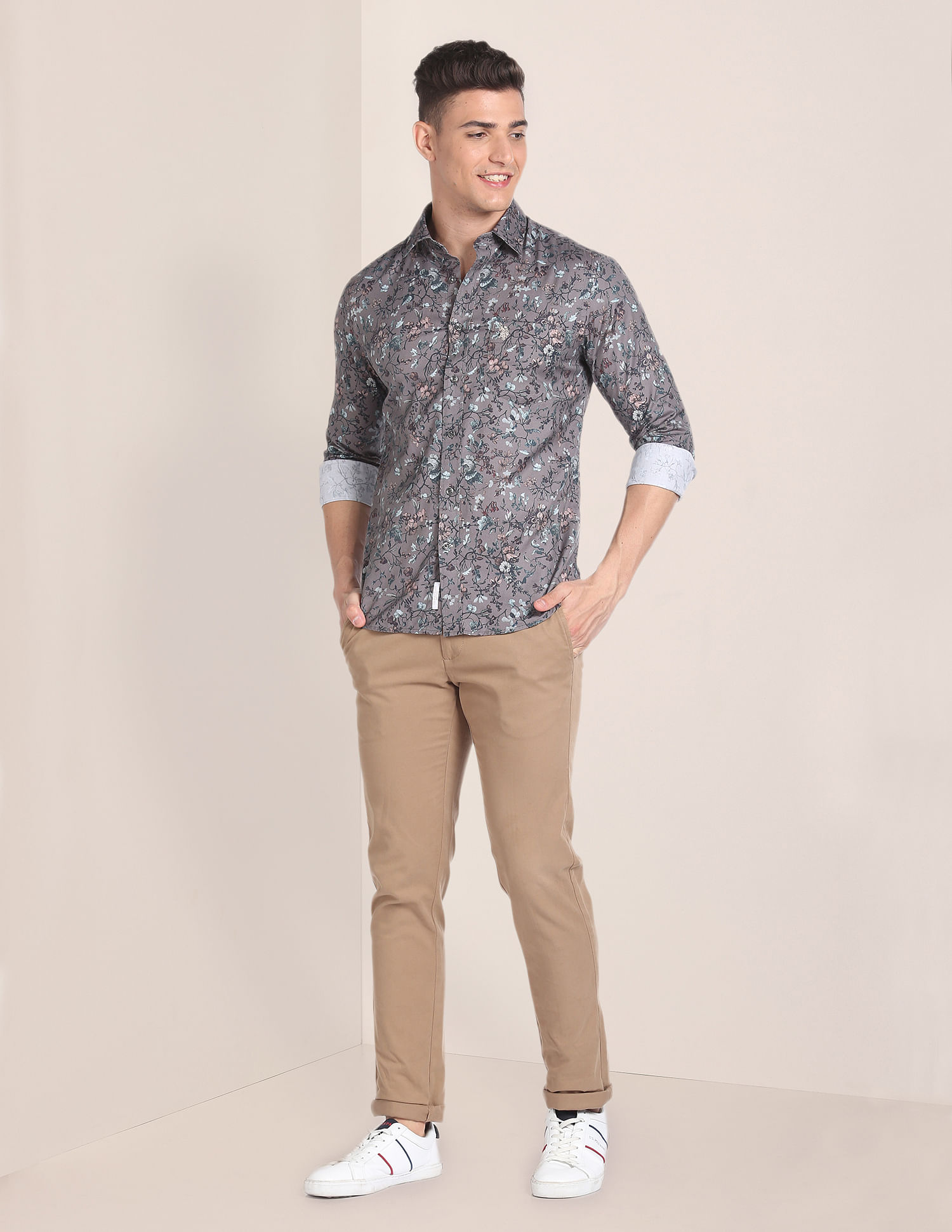 Buy U.S. Polo Assn. Floral Print Twill Shirt - NNNOW.com