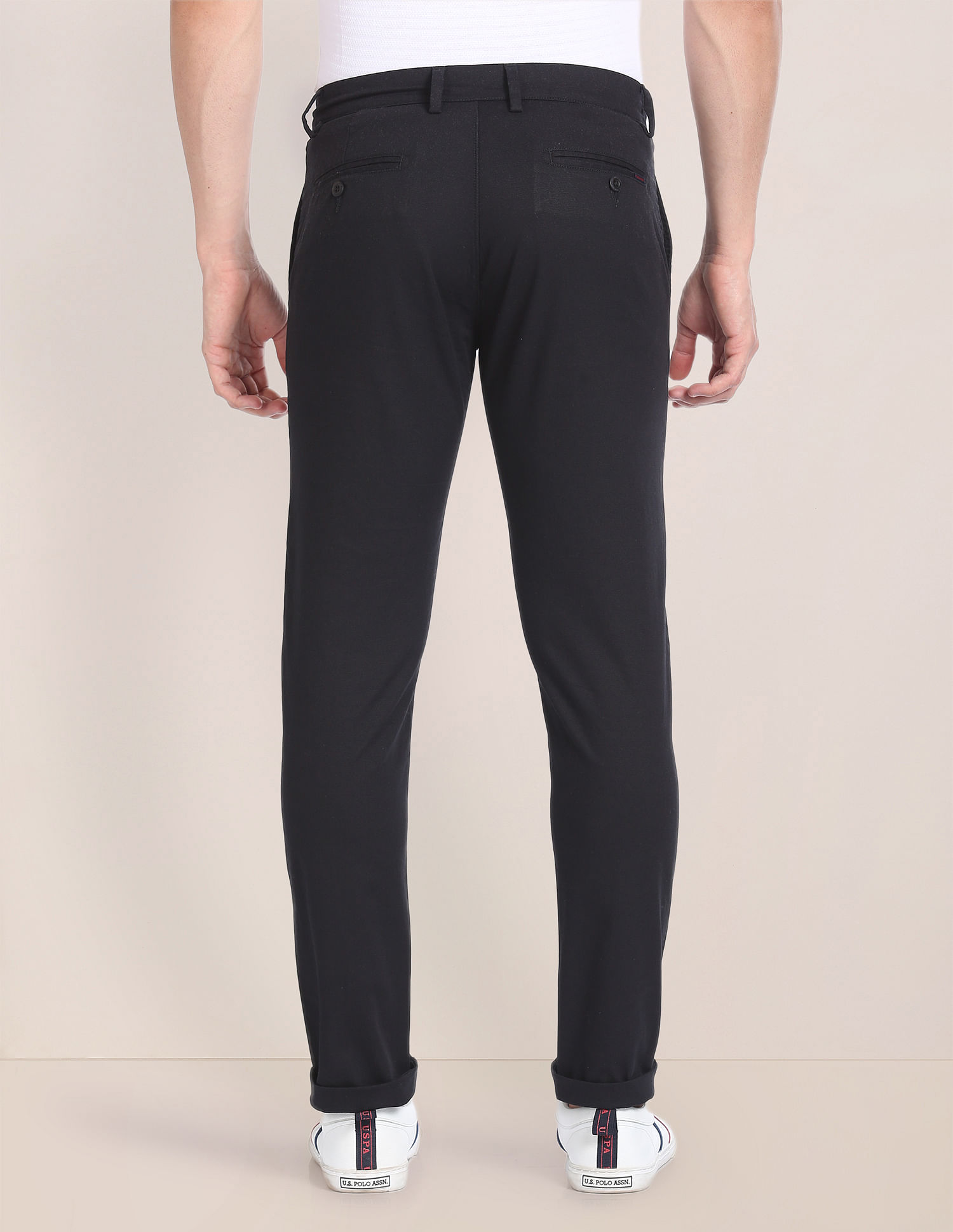 U.S. Polo Assn. Austin Regular Fit Solid Trousers