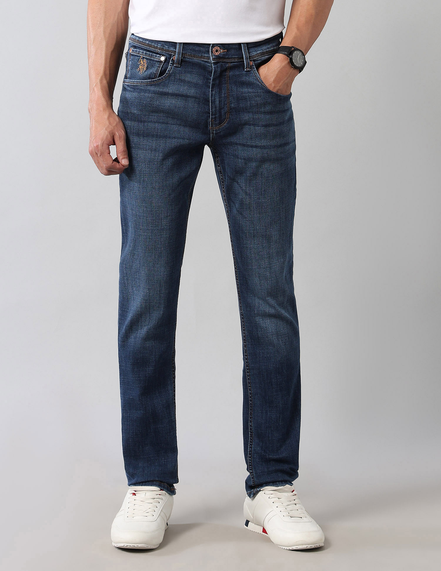 U.S. Polo Assn. Denim Co. Brandon Slim Tapered Fit Blue Ultra Soft Jeans