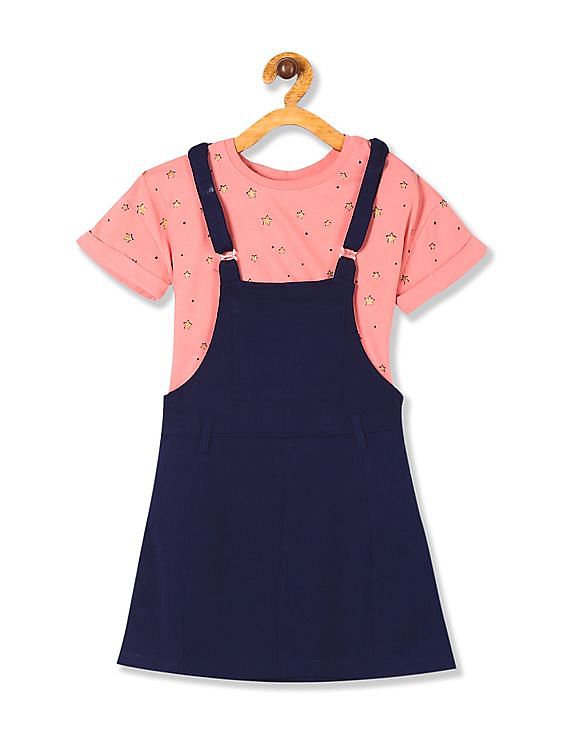 pink dungaree skirt