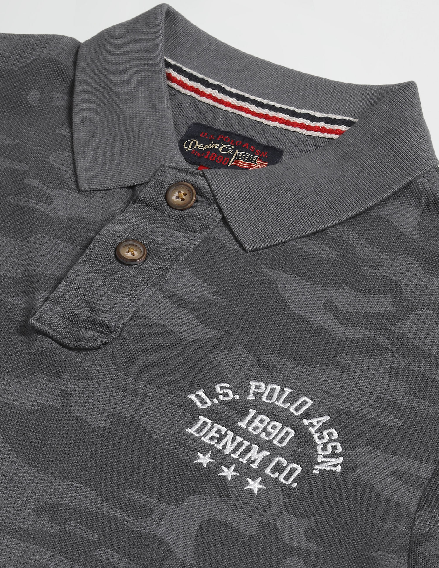 U.S. Polo Assn. Denim Co. Cotton Camouflage Print Polo Shirt