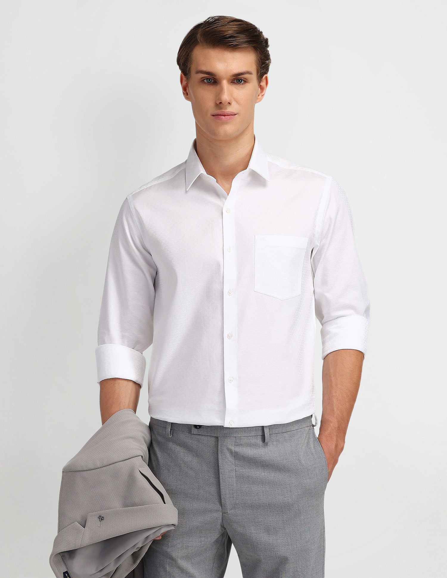 Arrow Textured Liberty Classic Fit Shirt
