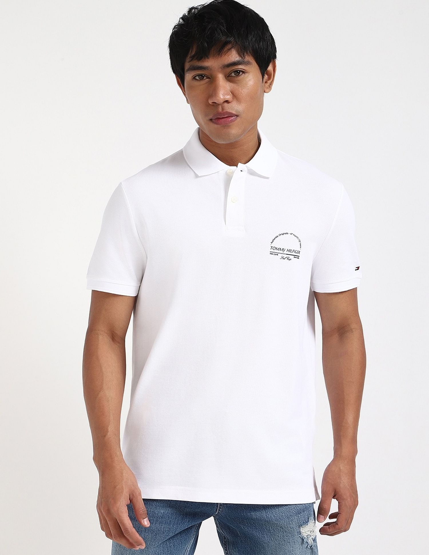 Tommy Hilfiger Logo Regular-Fit Cotton Polo Shirt