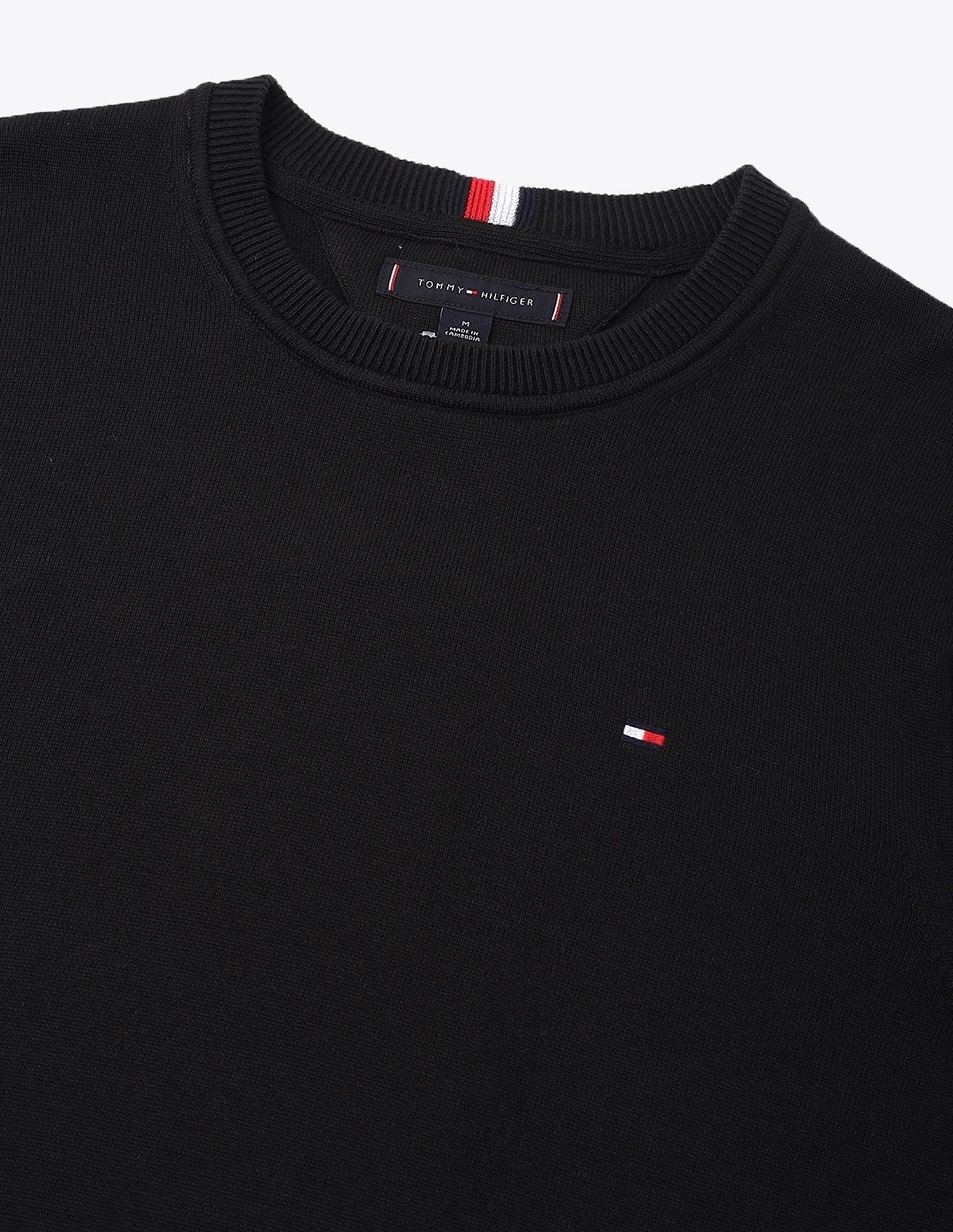 Tommy Hilfiger Solid Regular-Fit Cotton Sweater