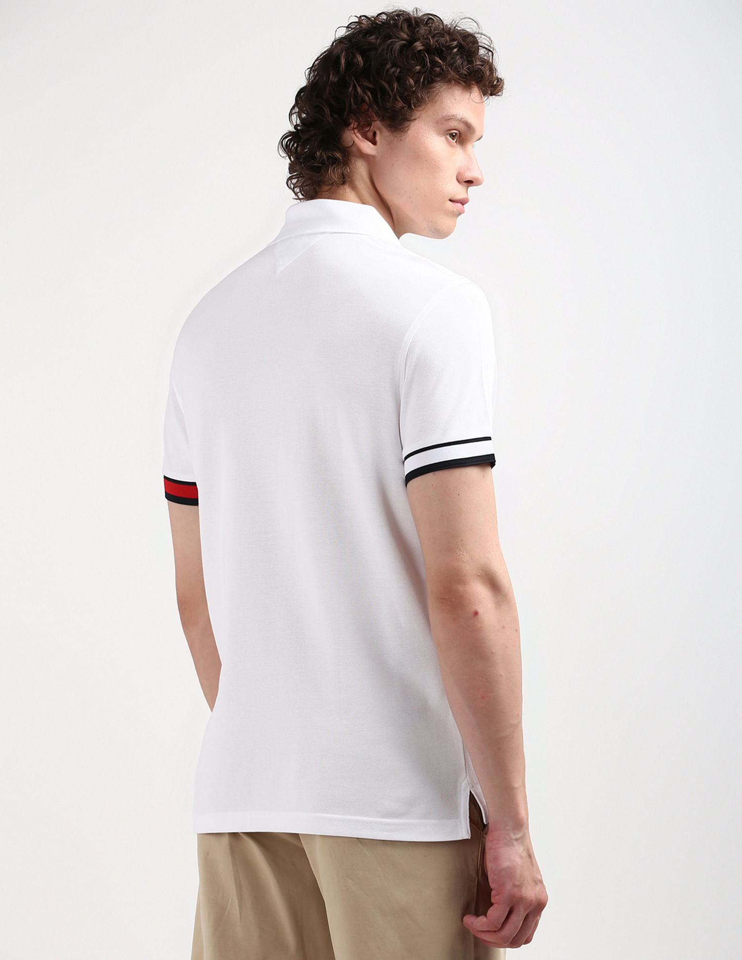 Tommy Hilfiger Flag Cuff Slim Polo Shirt