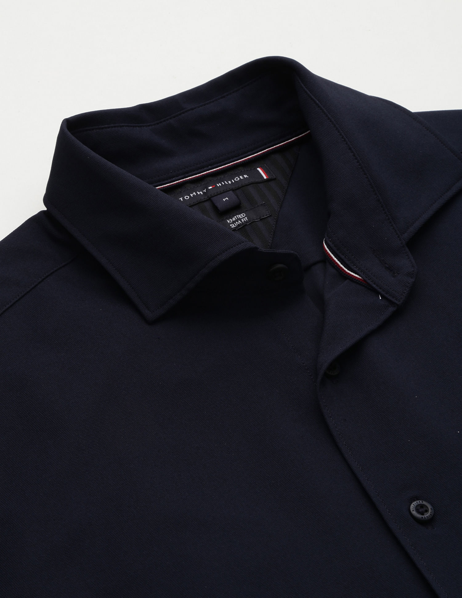 Tommy Hilfiger Solid Spread Collar Shirt