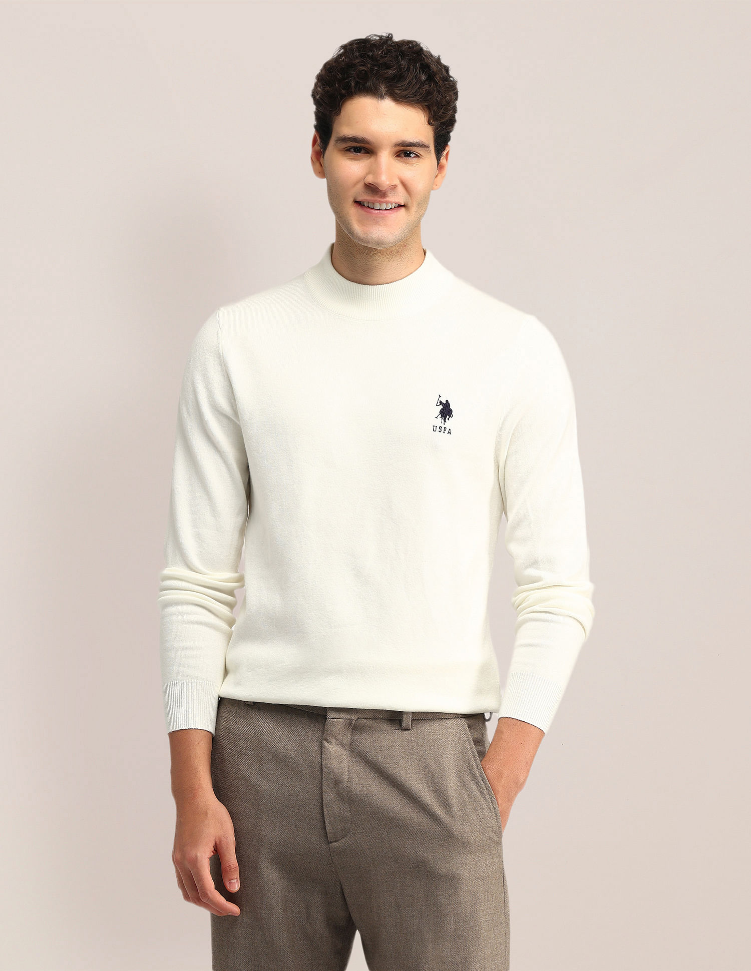 U.S. Polo Assn. Solid Regular Fit Sweater