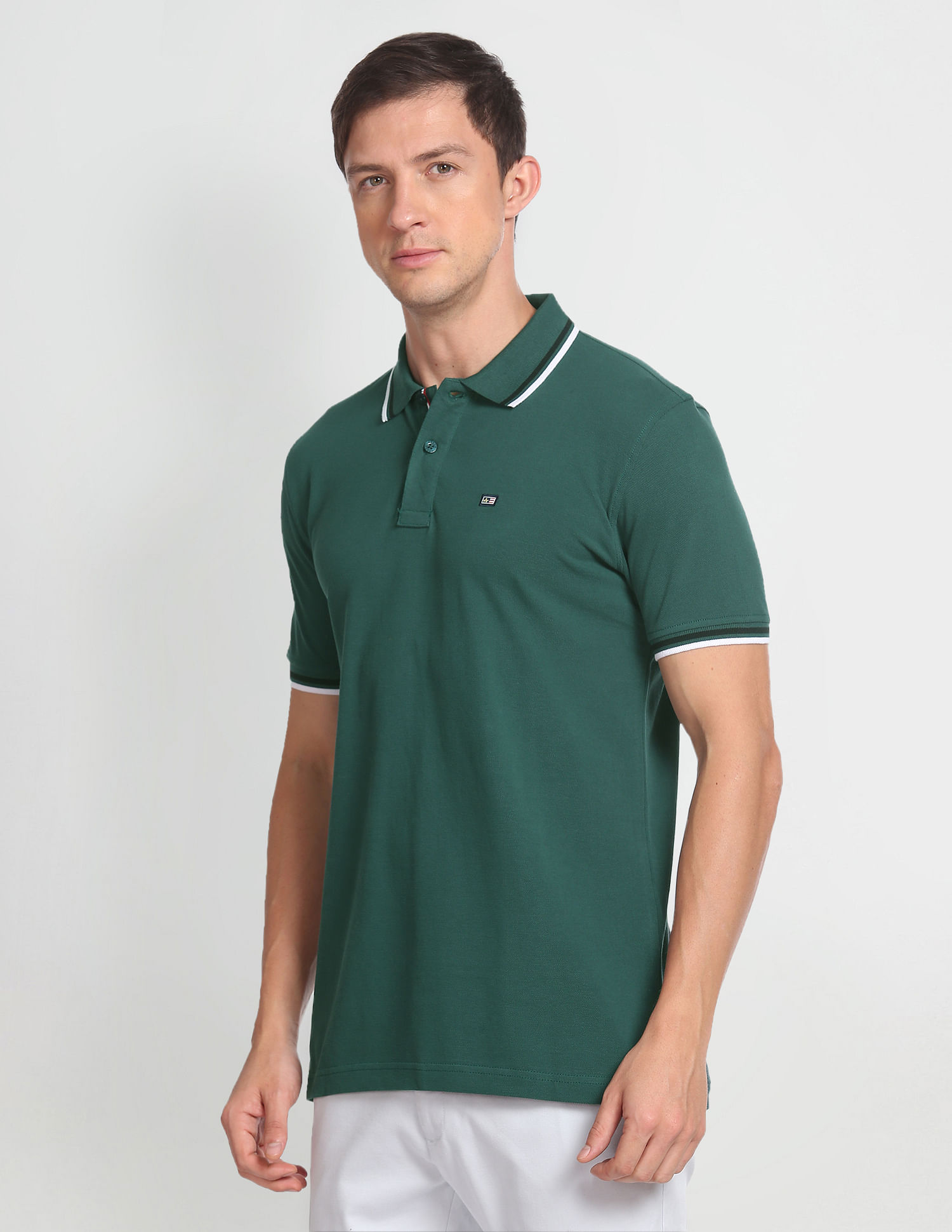 Arrow Sports Solid Cotton Polo Shirt