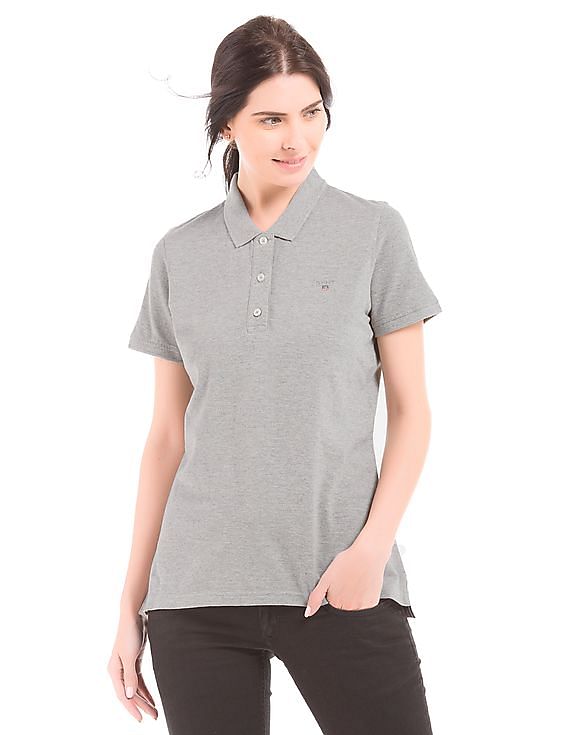 Buy Gant Women Regular Fit Pique Polo Shirt NNNOW