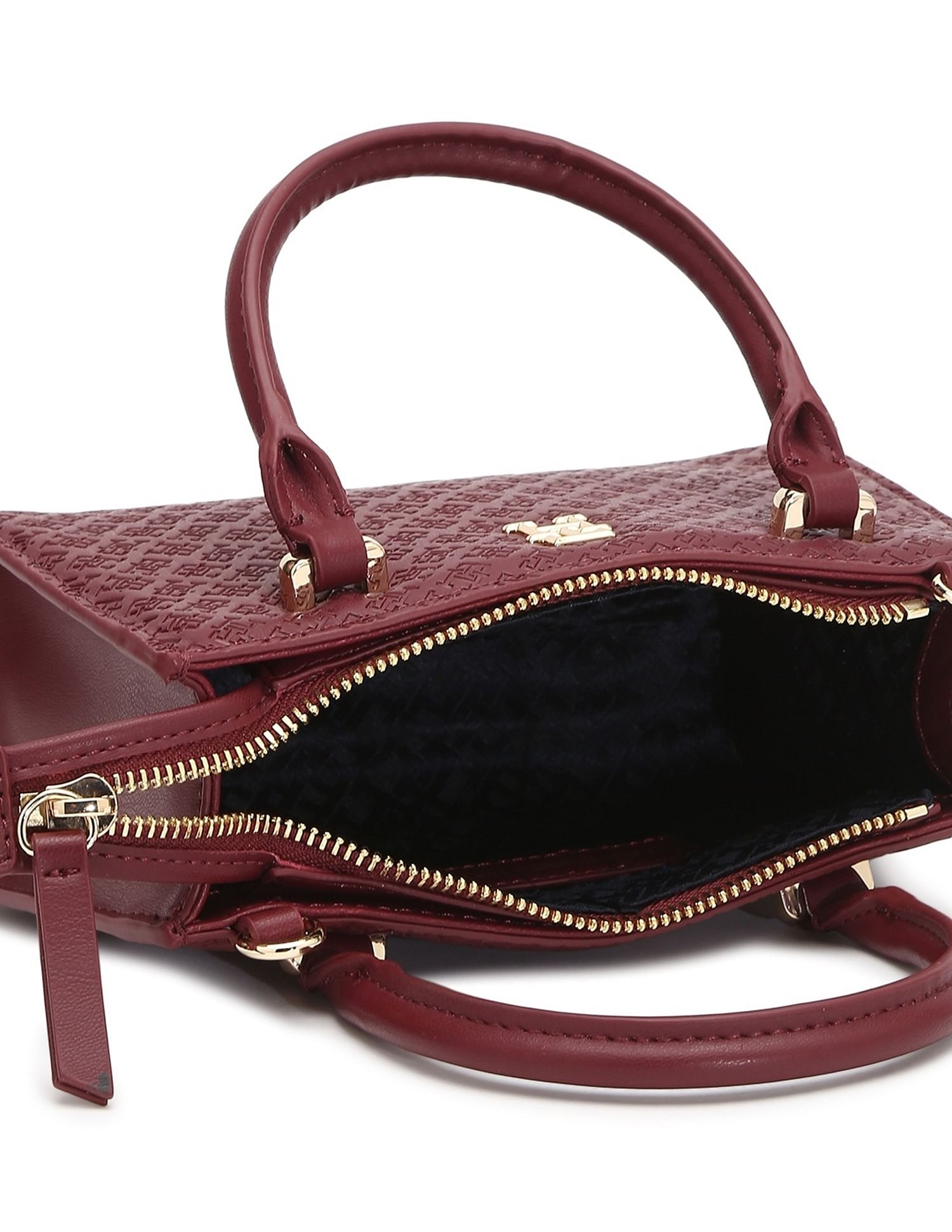 Tommy Hilfiger Logo Purple Pu Handbag
