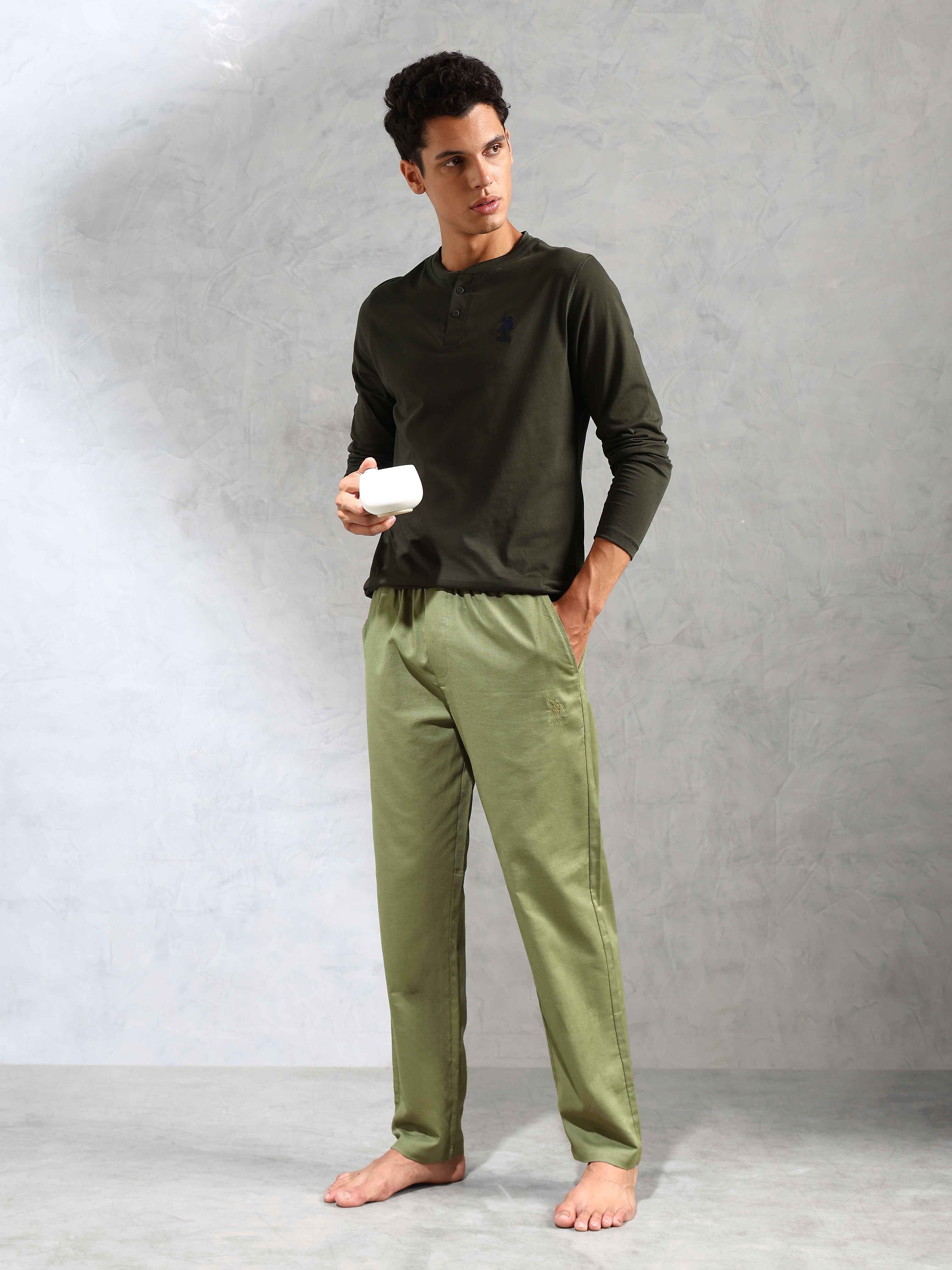 U.S. Polo Assn. Relaxed Fit Cotton Linen OELP8 Lounge Pants - Pack Of 1