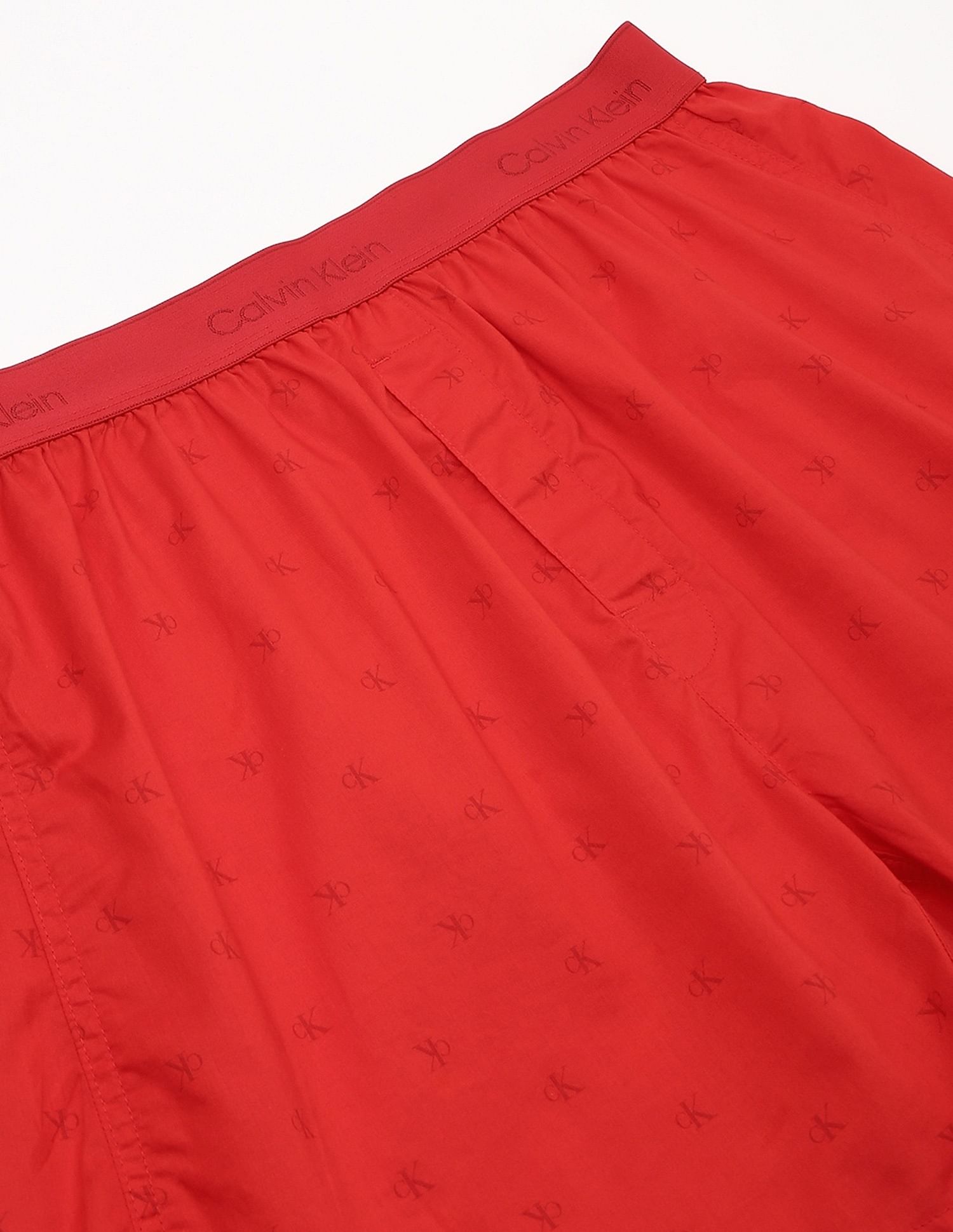 Calvin Klein Underwear Solid Red Cotton Boxers