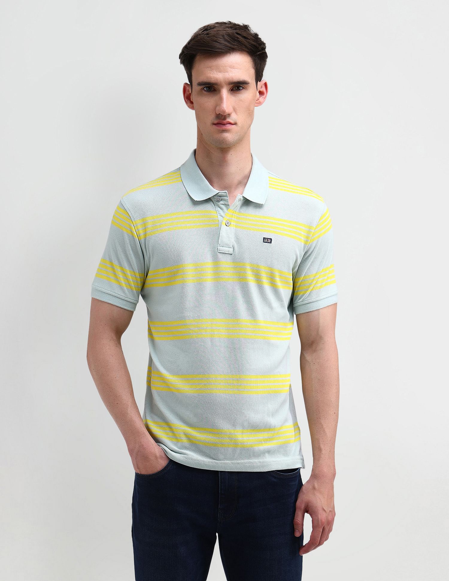 Arrow Sport Striped Regular Fit Polo Shirt