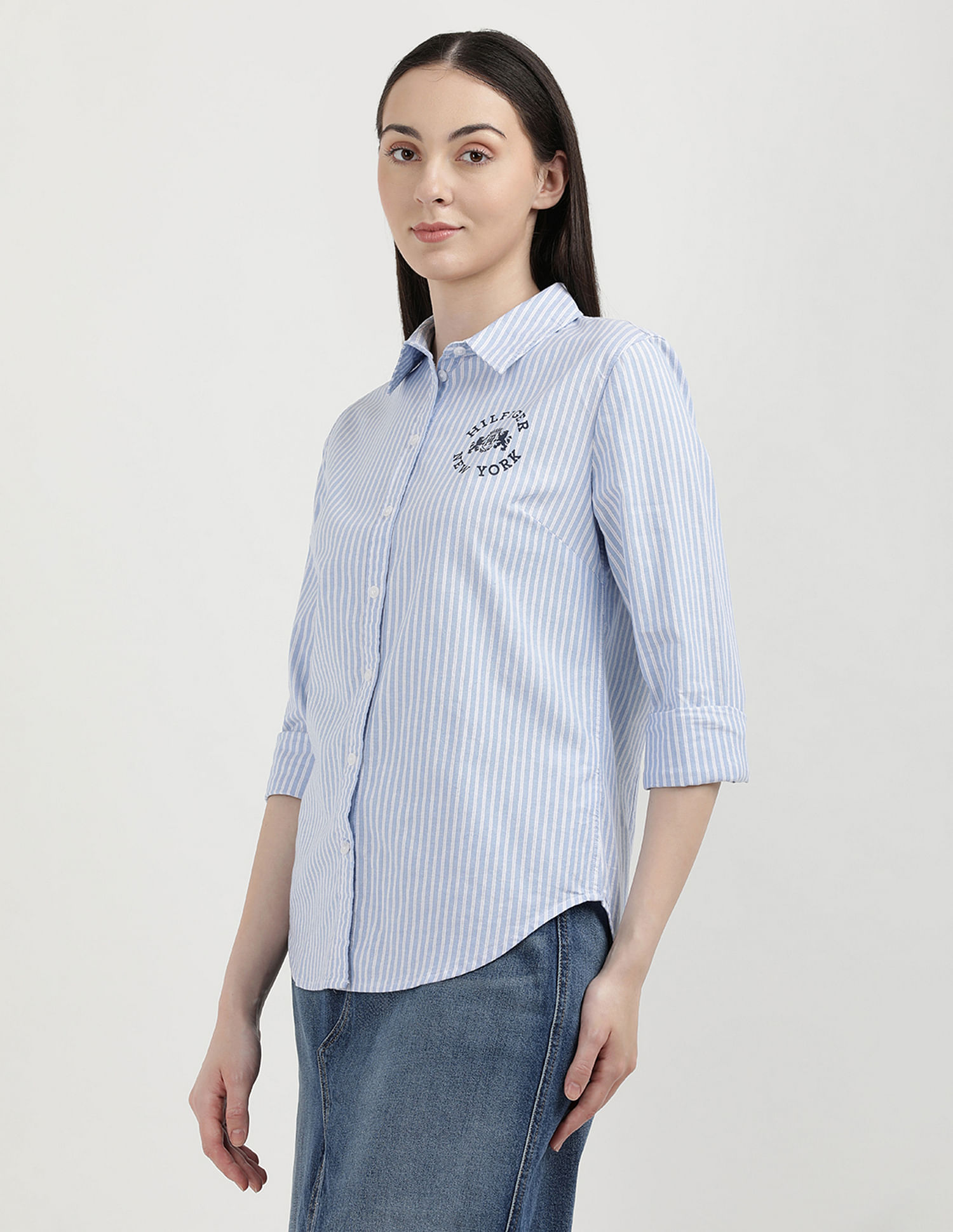 Tommy Hilfiger Heritage Logo Stripe Oxford Shirt