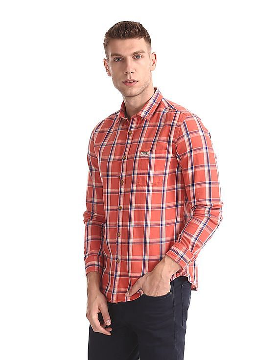 U.S. Polo Assn. Denim Co. Button Down Collar Plaid Check Shirt