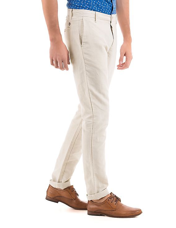 COS Tapered Linen Trousers in BEIGE | Endource